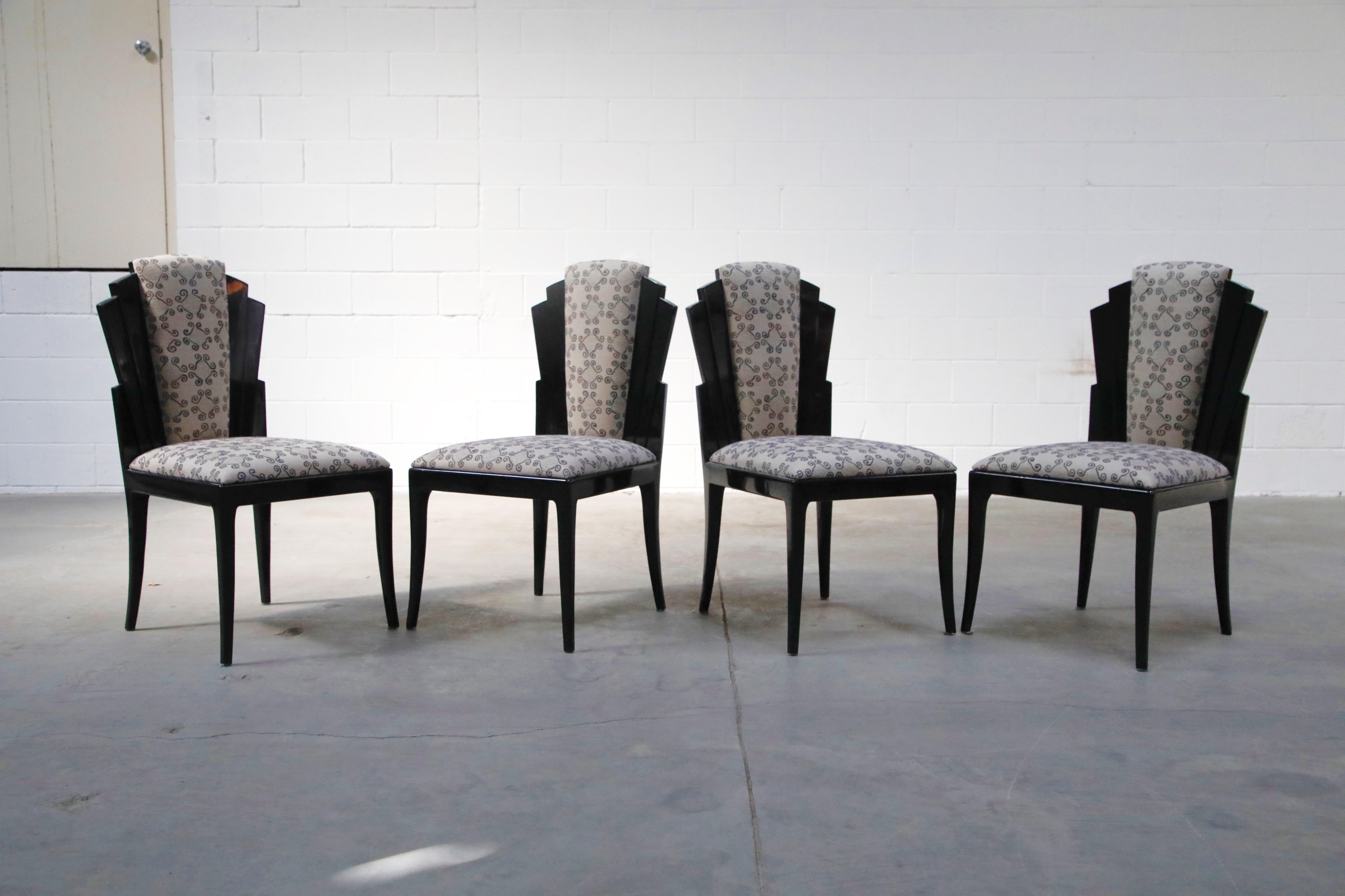 Vladimir Kagan Handmade Postmodern Dining Chairs, Set of Eight, 1980s, Signed For Sale 2