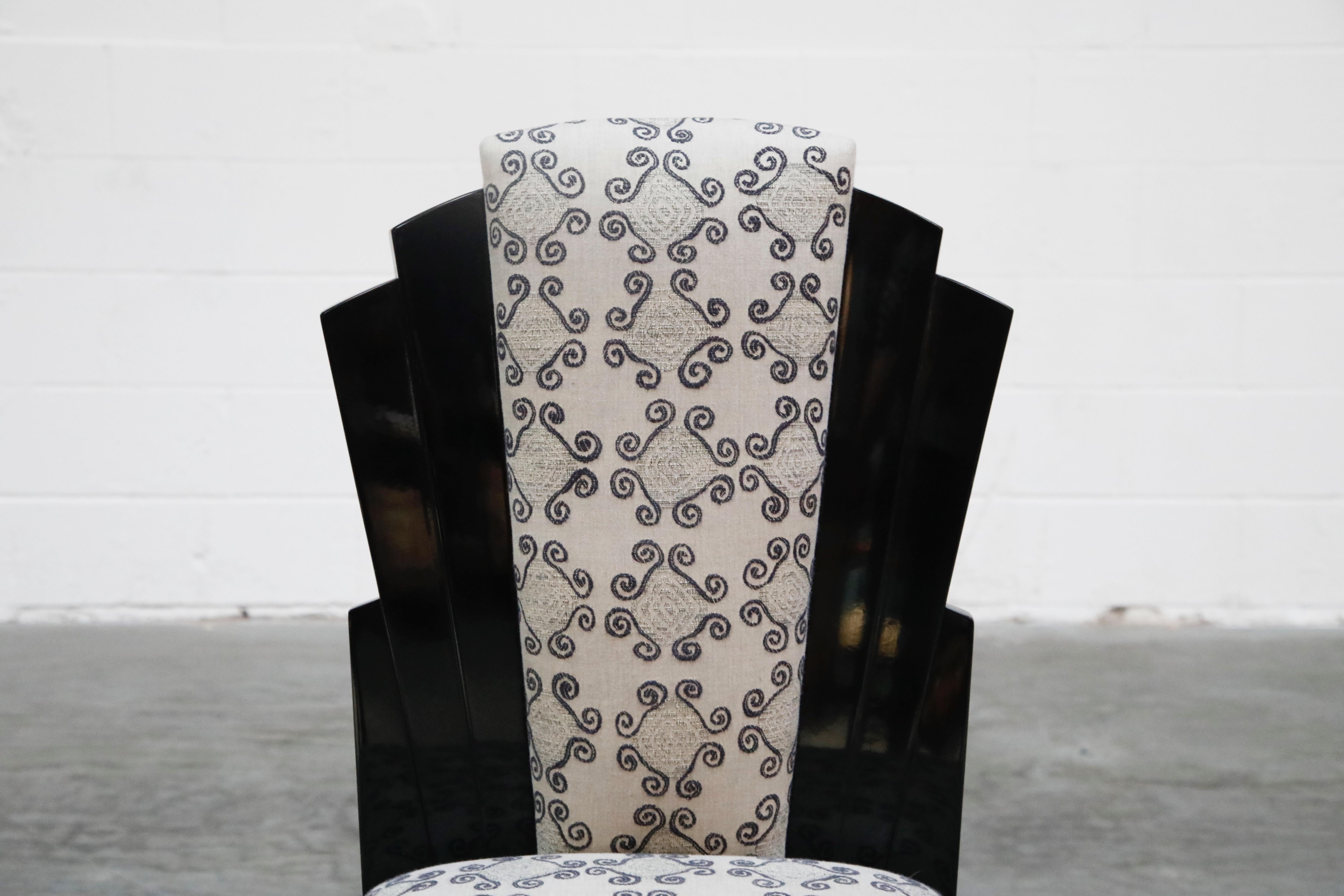 Vladimir Kagan Handmade Postmodern Dining Chairs, Set of Eight, 1980s, Signed For Sale 3