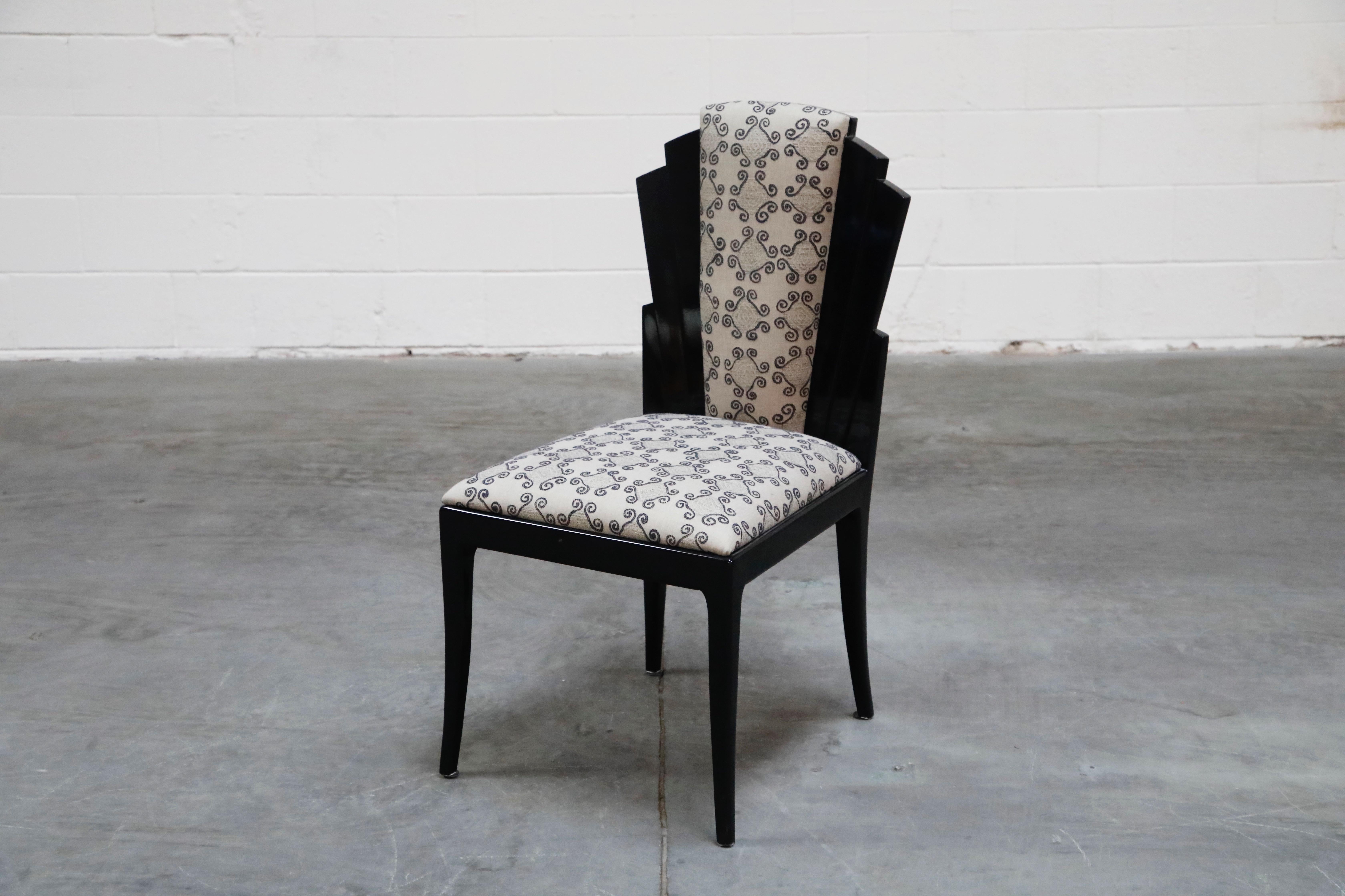 Post-Modern Vladimir Kagan Handmade Postmodern Dining Chairs, Set of Eight, 1980s, Signed For Sale