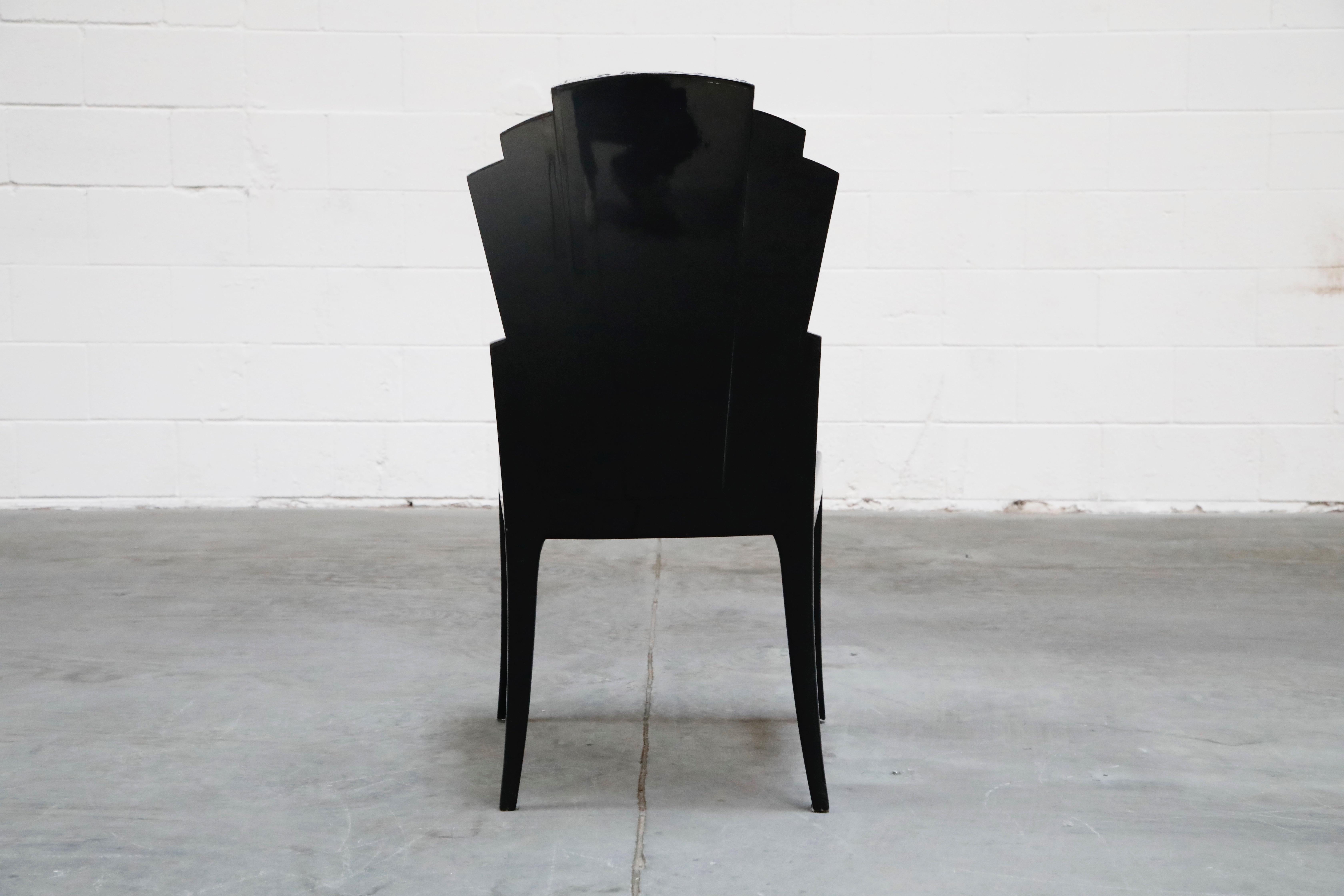 Late 20th Century Vladimir Kagan Handmade Postmodern Dining Chairs, Set of Eight, 1980s, Signed For Sale