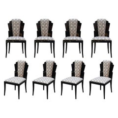 Vladimir Kagan Handmade Postmodern Dining Chairs, Set of Eight, 1980s, Signed