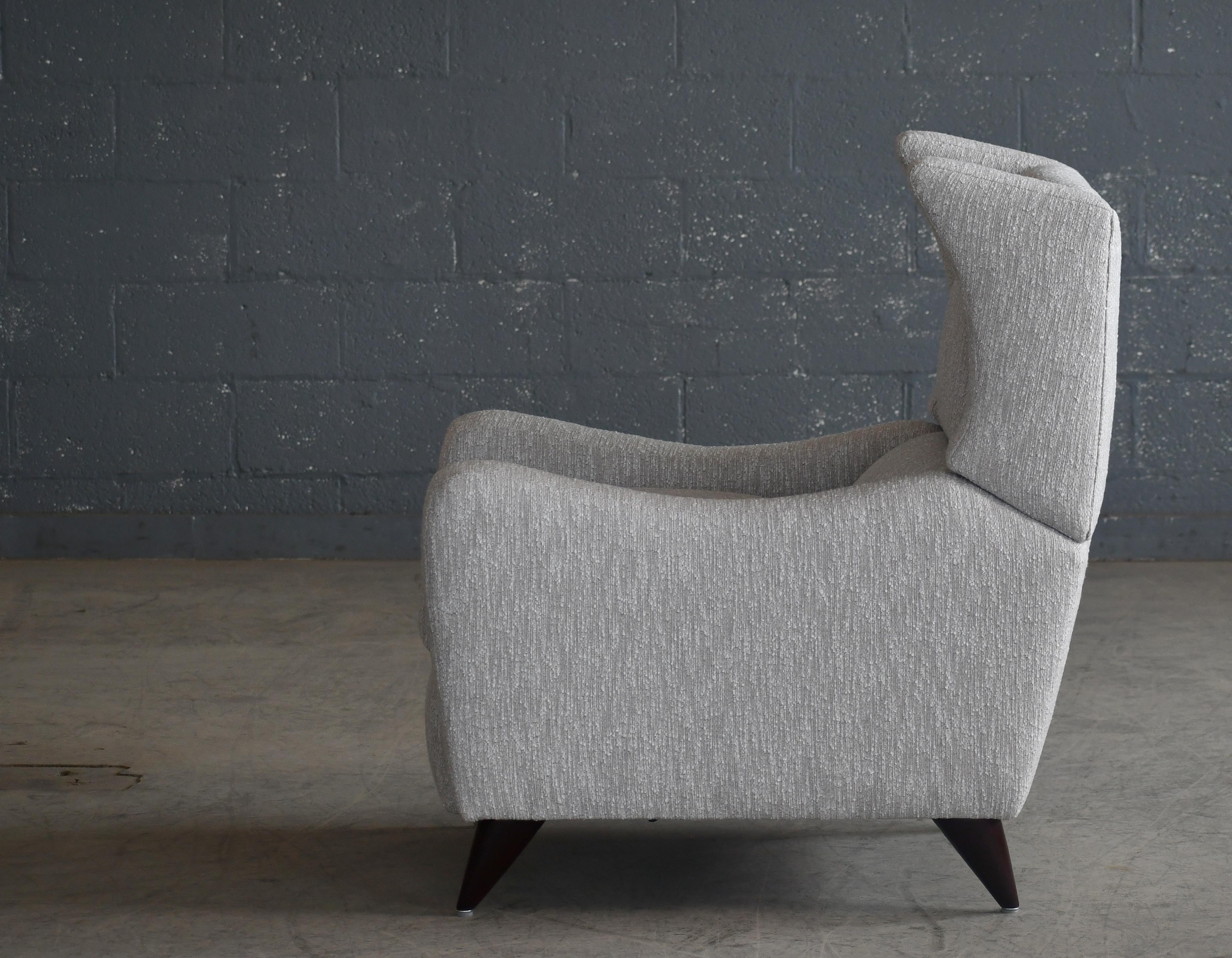 Vladimir Kagan Silla reclinable con respaldo Juno recién retapizada en venta 1