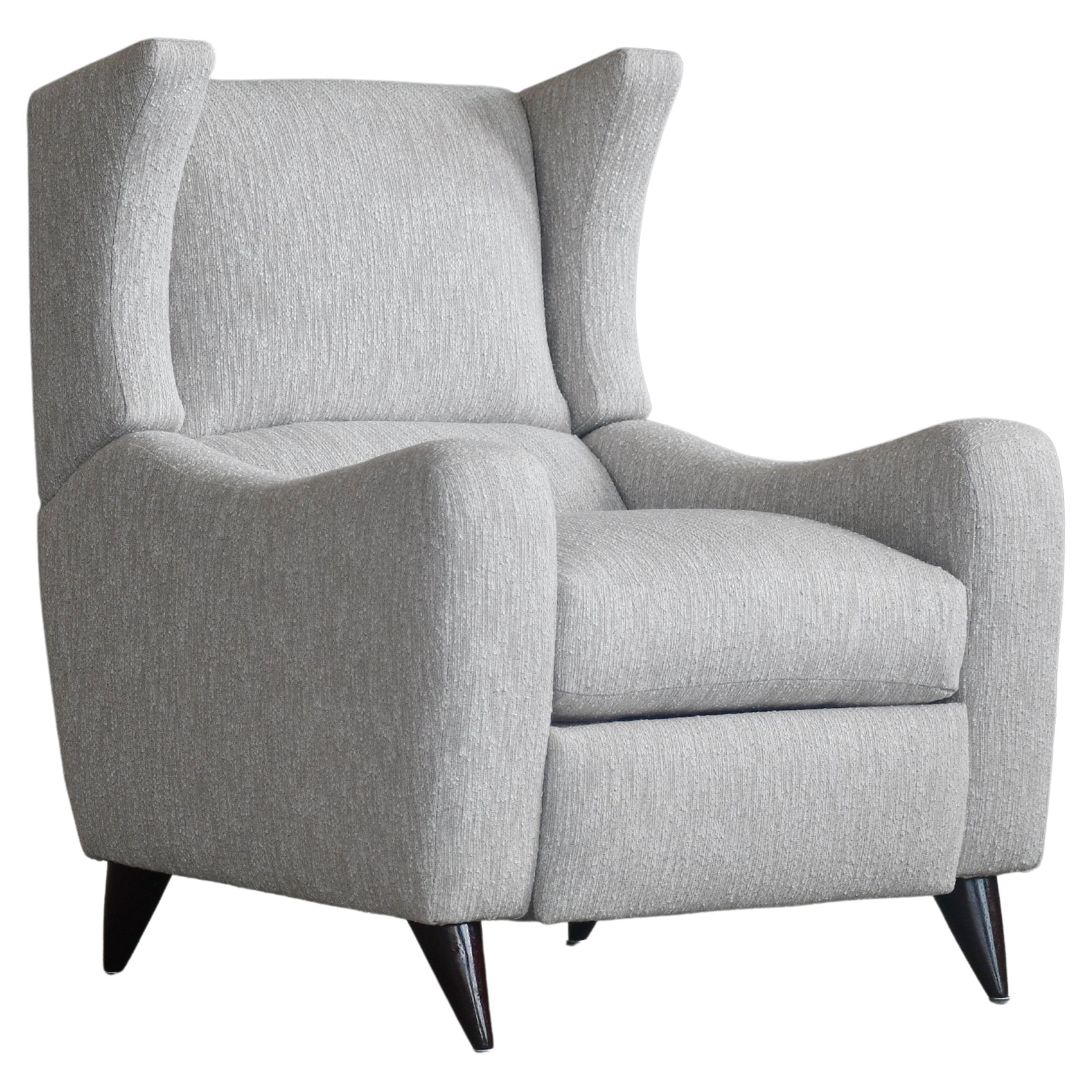 Vladimir Kagan Juno Wingback Recliner Chair Newly Reupholstered