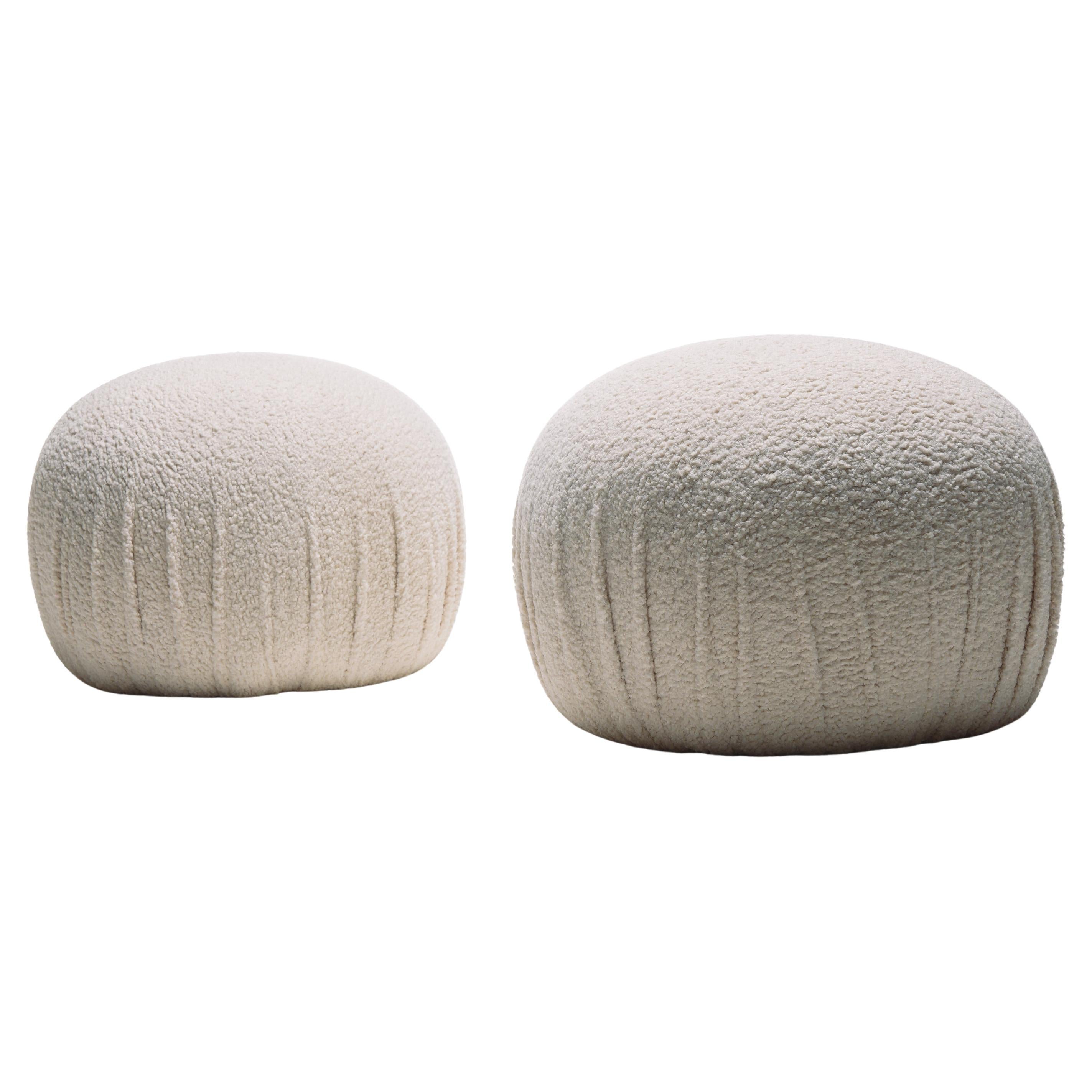 Vladimir Kagan Large Boucle Poufs For Sale