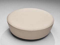 Vladimir Kagan Large Pouf in Off-White Fabric