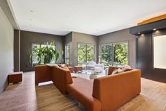 Vladimir Kagan Großes, maßgefertigtes, L-förmiges Sofa aus rostfarbenem Boucle, Vintage-Zertifikat