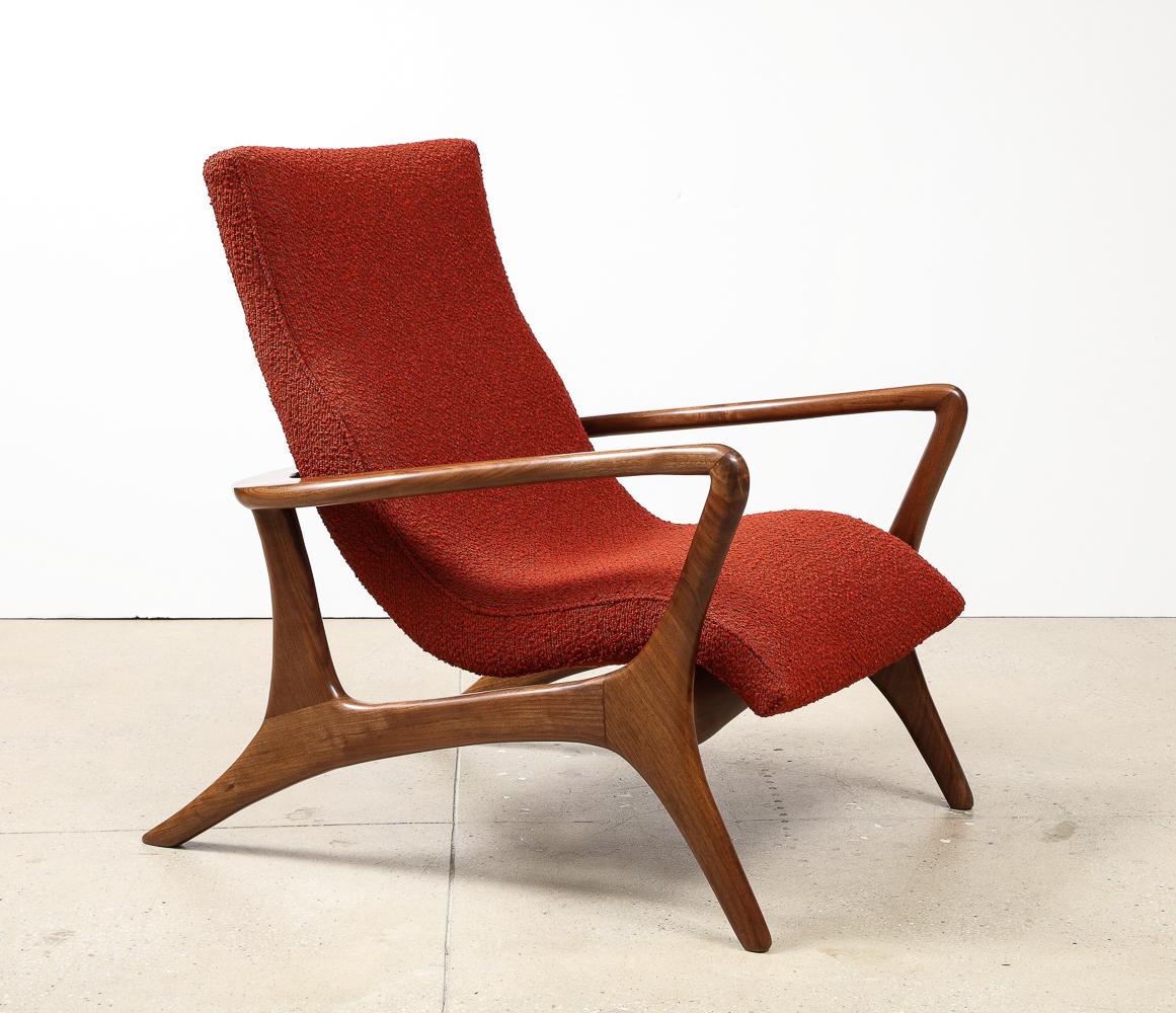 Hand-Crafted Vladimir Kagan Lounge Chair For Sale