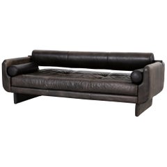 Vladimir Kagan Marbled Leather Sofa-Daybed