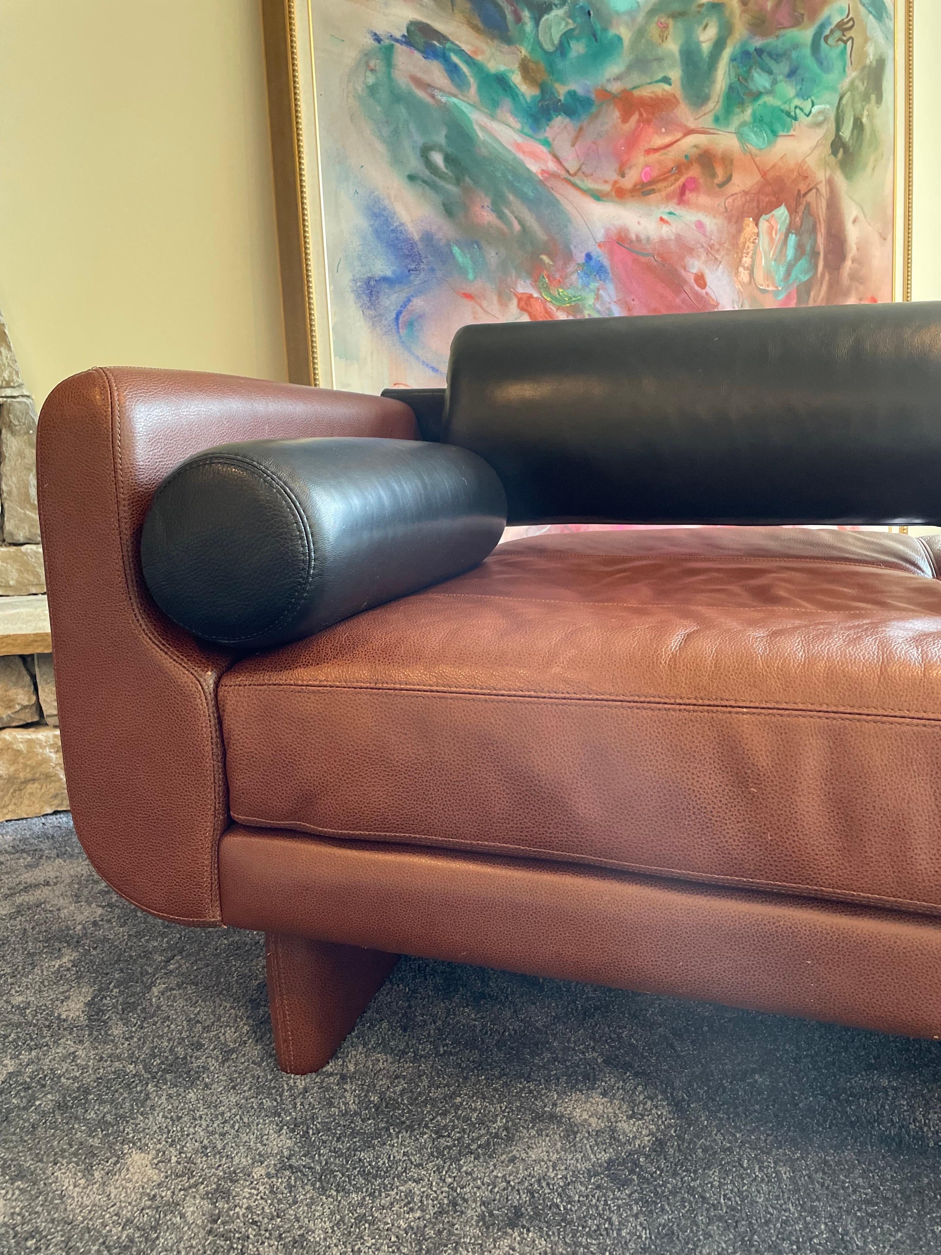 Vladimir Kagan “Matinee” Leather Sofa /Daybed for American Leather 5