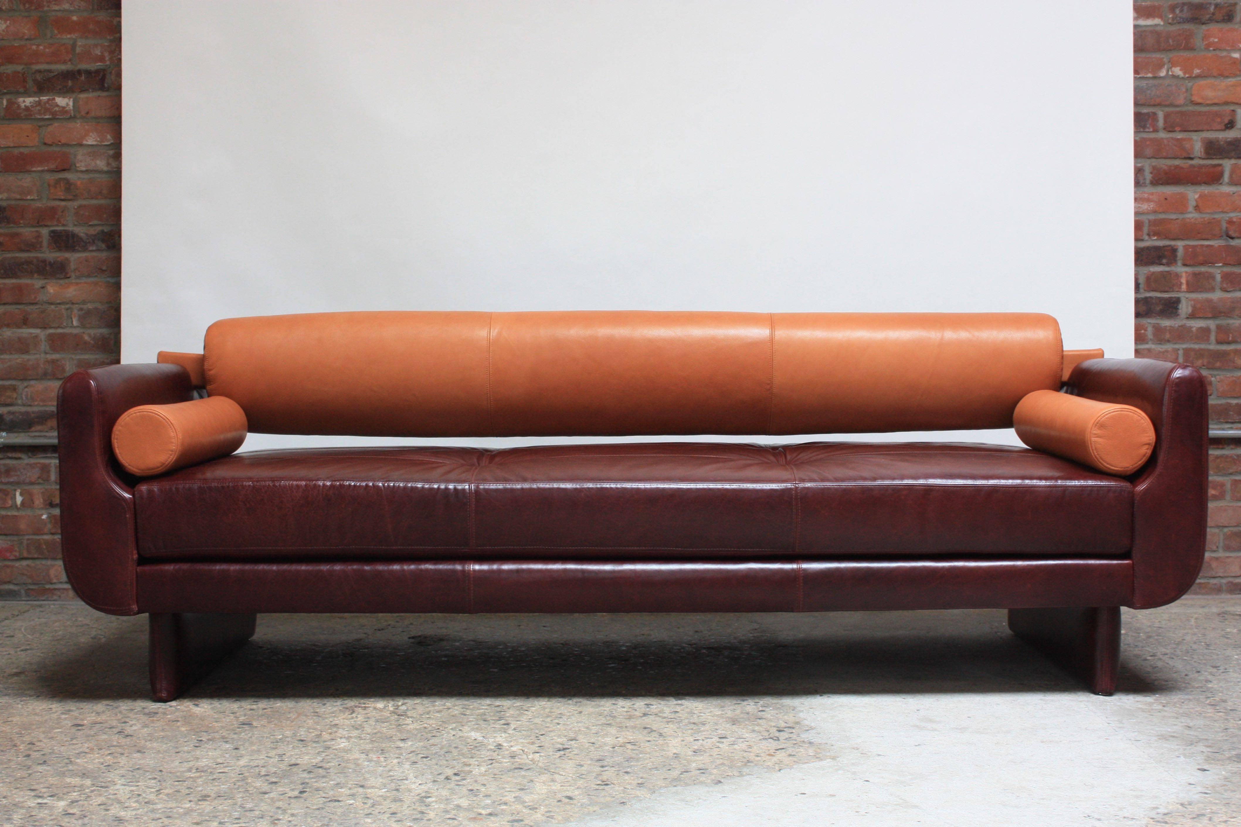 American Vladimir Kagan 'Matinee' Sofa / Daybed in Leather