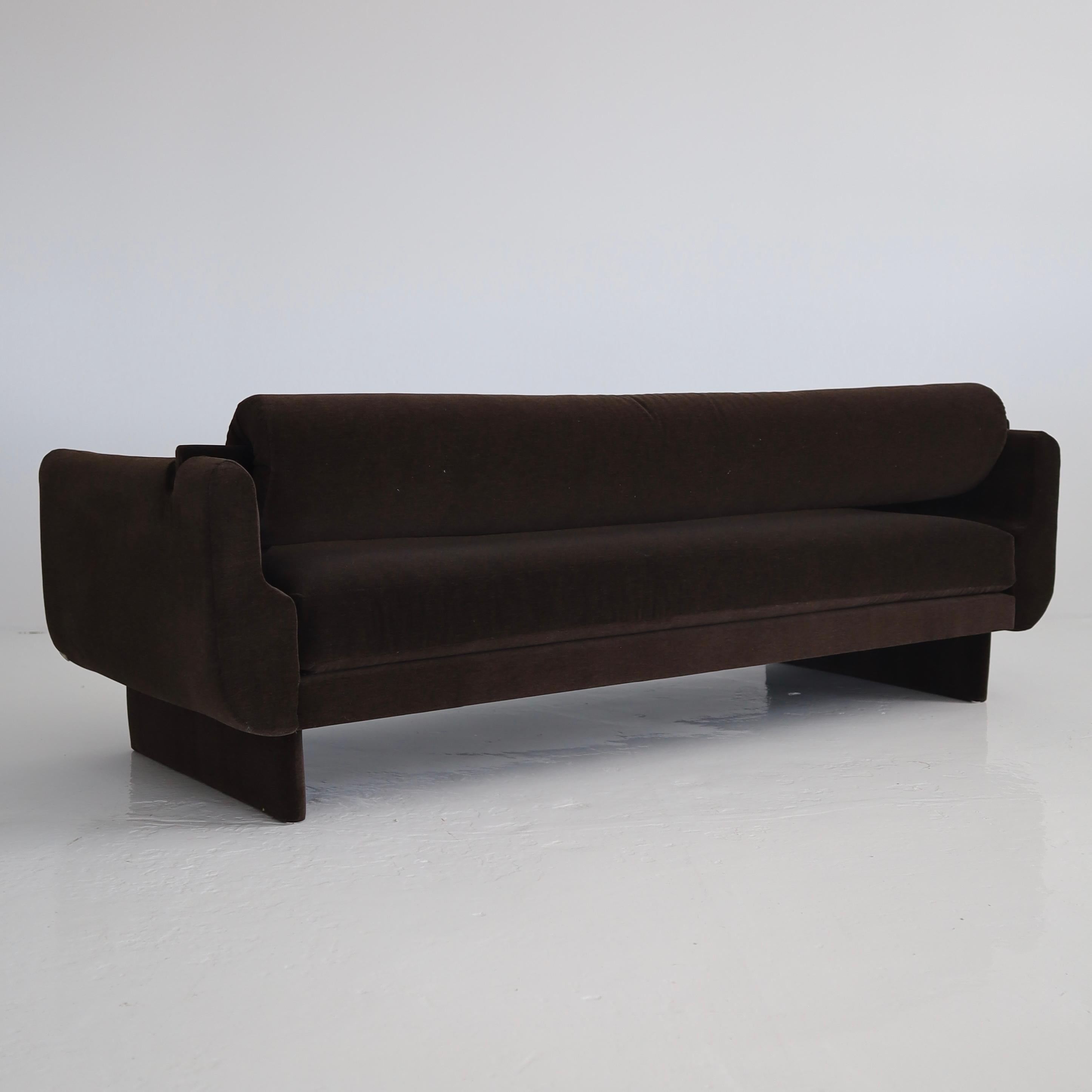 Contemporary Vladimir Kagan “Matinee” Sofa in 100% Alpaca For Sale