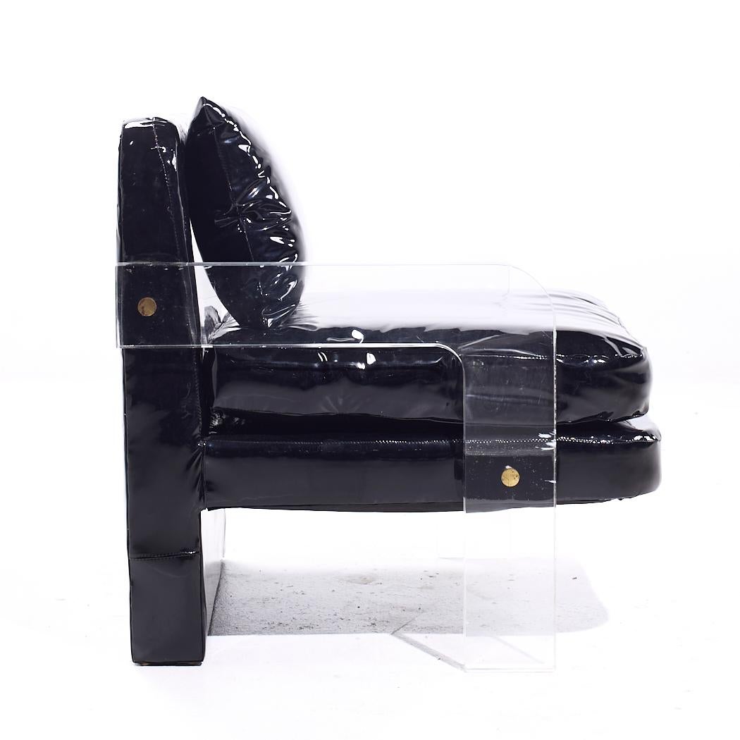 Vladimir Kagan Sillas de salón de lucite de mediados de siglo - Pareja en venta 3