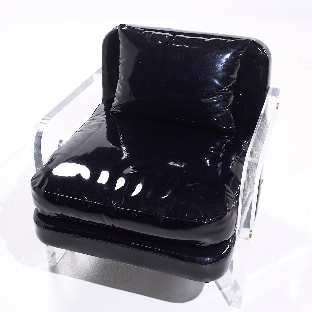 Vladimir Kagan Sillas de salón de lucite de mediados de siglo - Pareja en venta 5