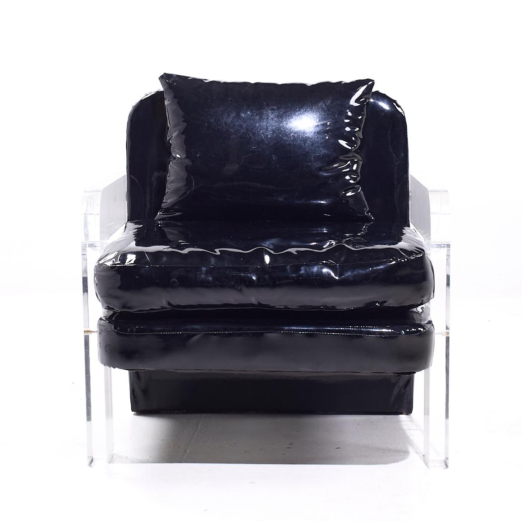 Vladimir Kagan Sillas de salón de lucite de mediados de siglo - Pareja en Bueno estado para la venta en Countryside, IL
