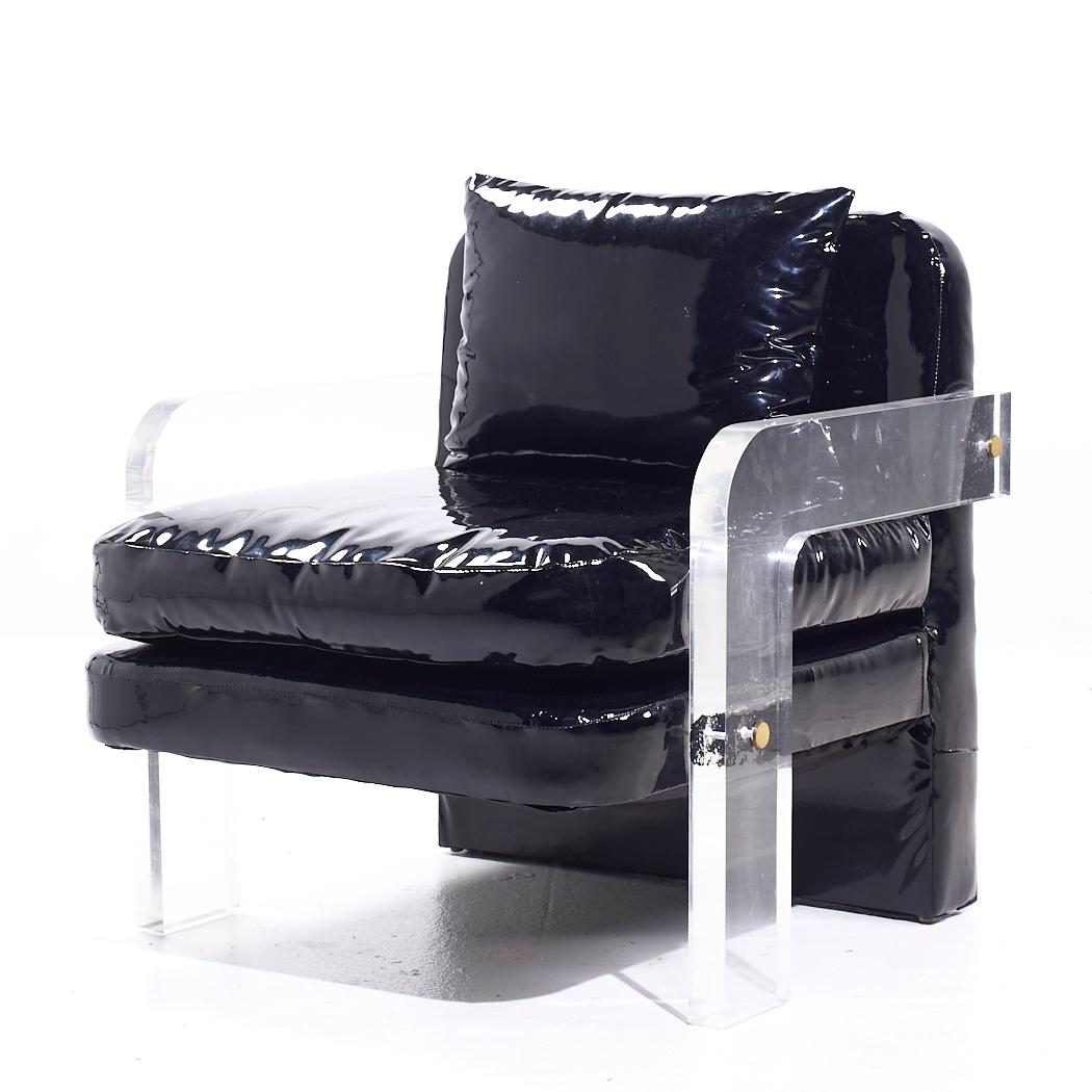 Vladimir Kagan Sillas de salón de lucite de mediados de siglo - Pareja finales del siglo XX en venta