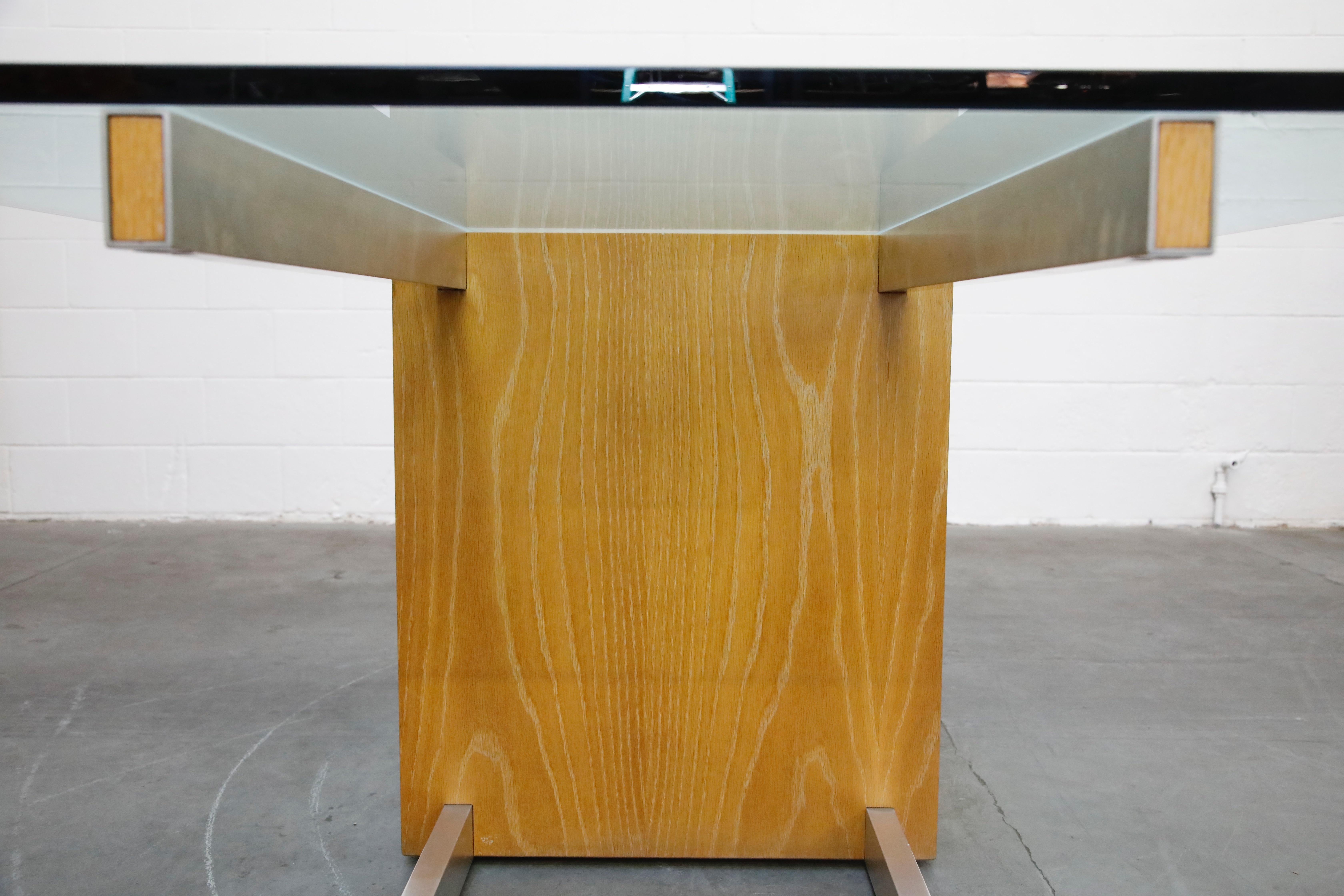 Vladimir Kagan Model 6705 Glass-Top Extension Dining Table, 1967, Signed 6