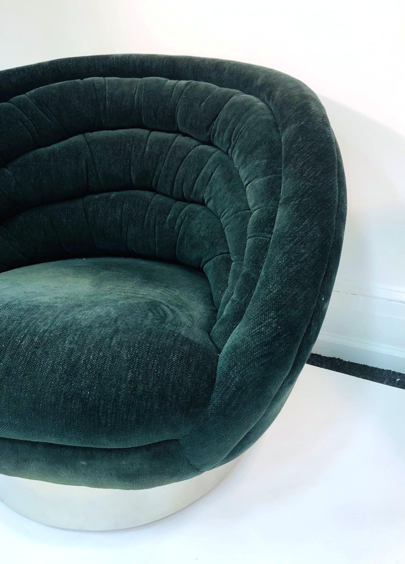 Late 20th Century Vladimir Kagan Modern Lounge Chairs