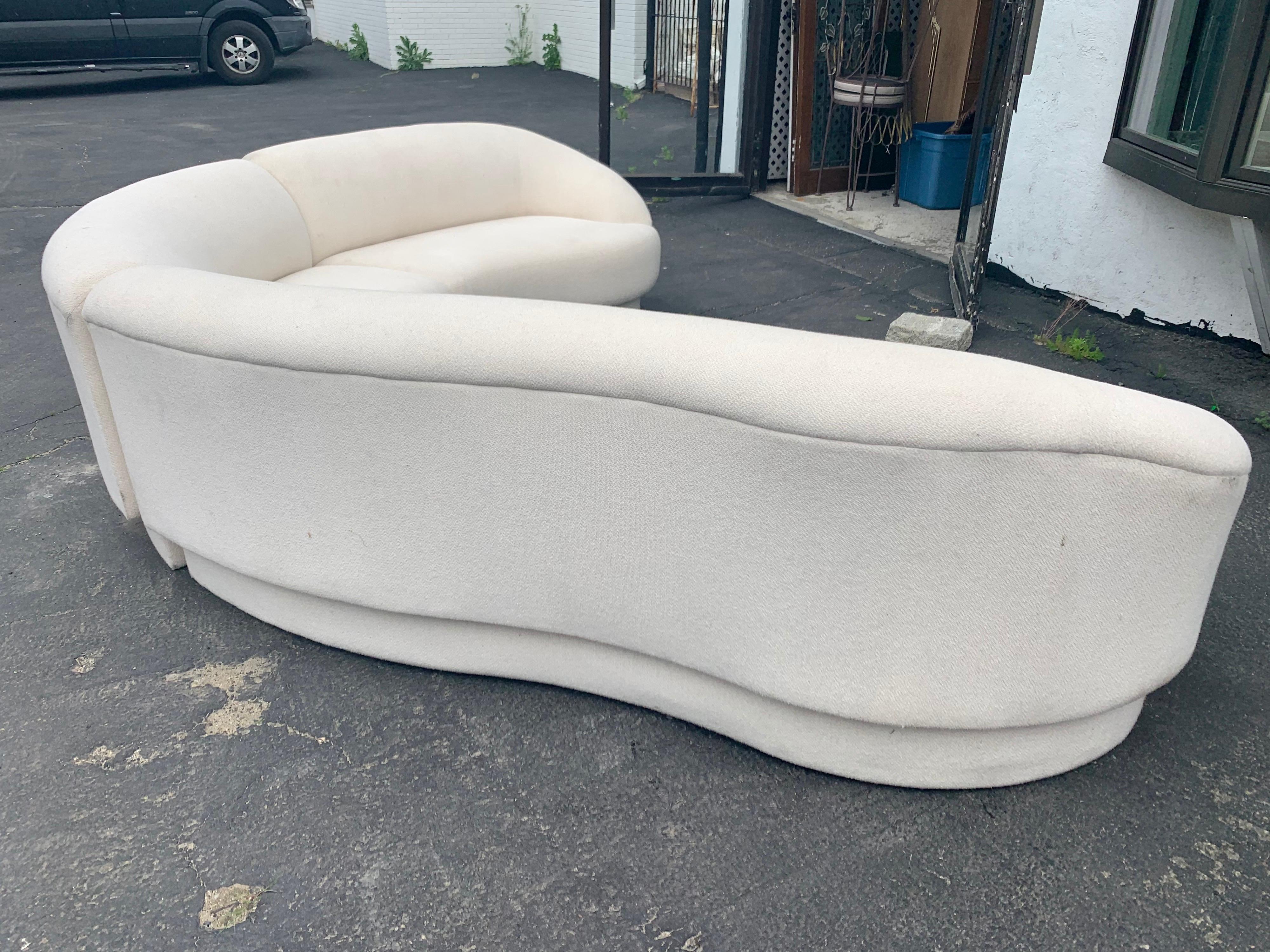 Mid-Century Modern Vladimir Kagan Modular Three Piece Biomorphic Sectional Sofa