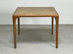 Vladimir Kagan Murano Glass Tile Top Game Table