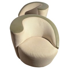 Vladimir Kagan Nautilus Corksrew swivel chairs  
By Directional
