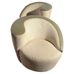 Vladimir Kagan Nautilus Corksrew swivel chairs  By Directional