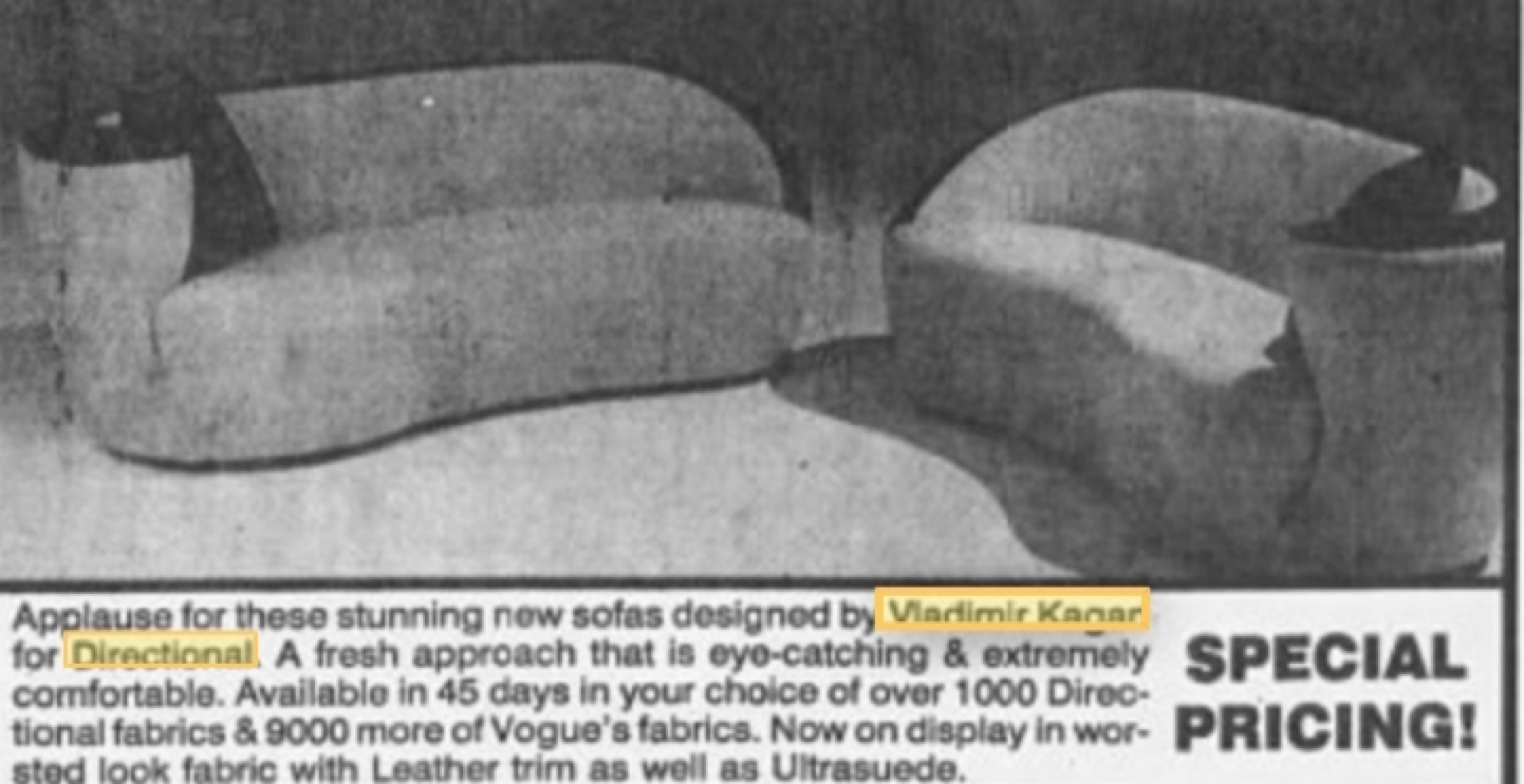 Vladimir Kagan Nautilus Sofa in Ivory White Bouclé by Directional, c. 1990 4