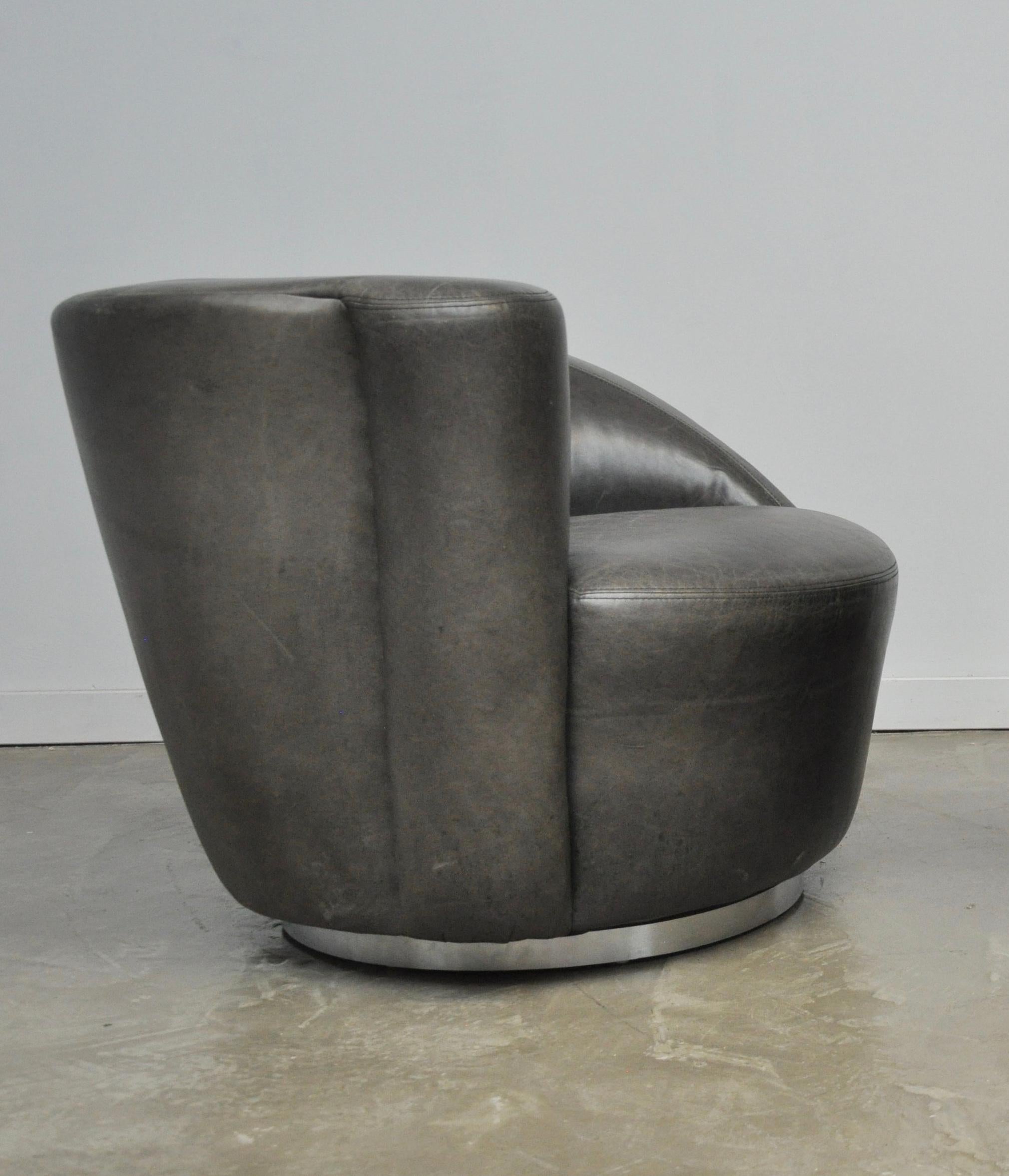 Mid-Century Modern Vladimir Kagan Nautilus Swivel Chair