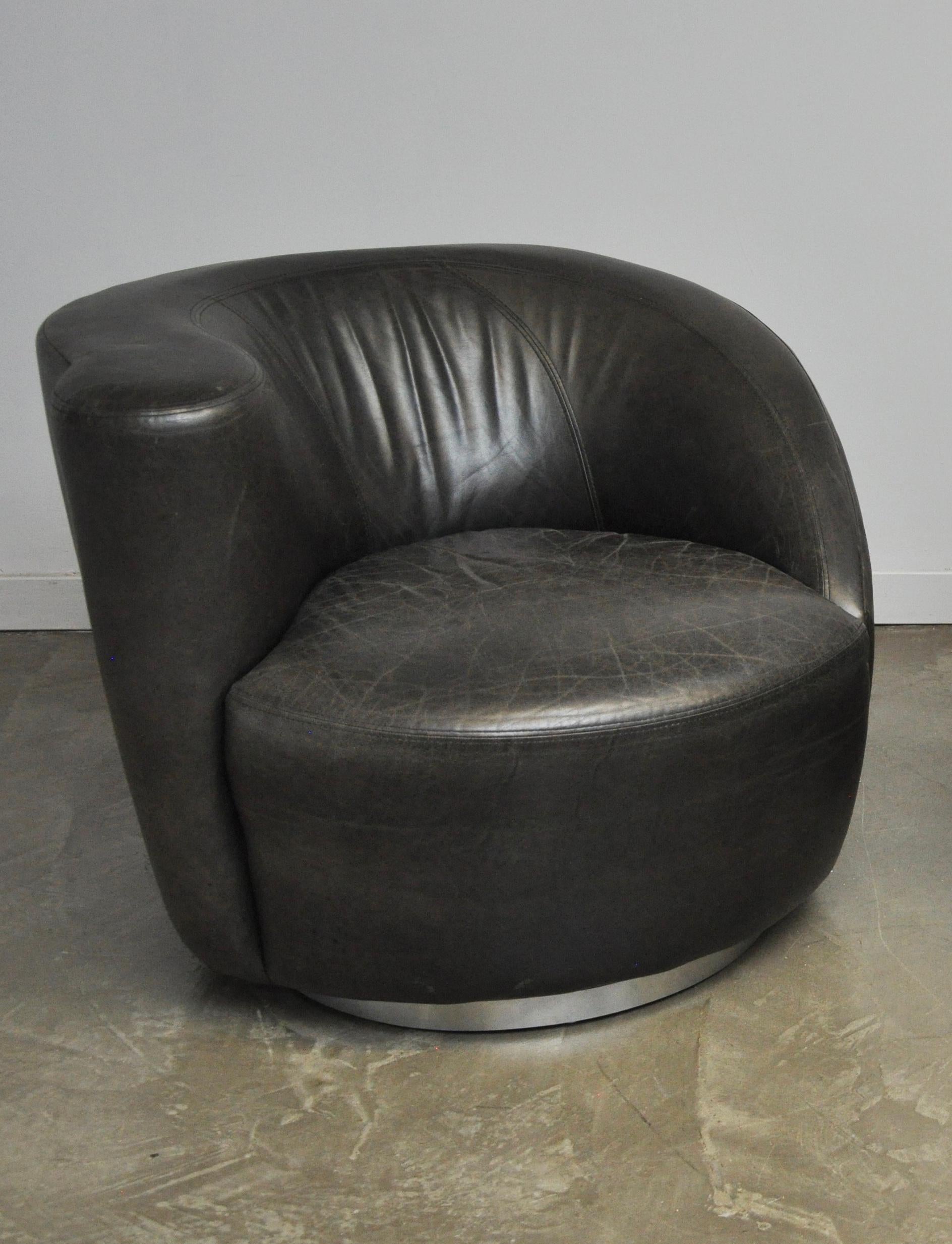 American Vladimir Kagan Nautilus Swivel Chair