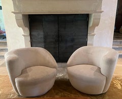 Nautilus Swivel Chairs, c. 1980's- Set of 2