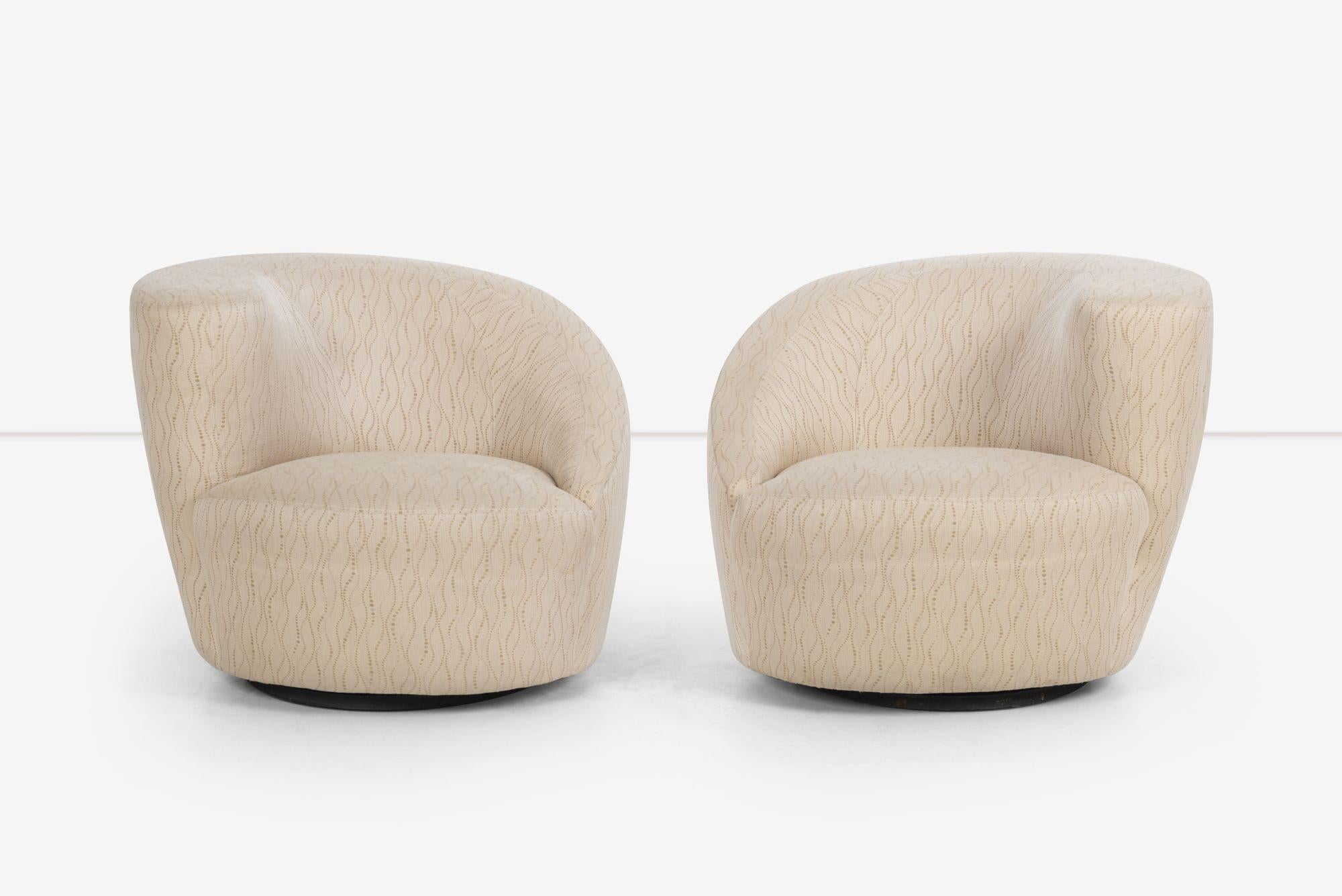 Nautilus Swivel chairs, Foe Directional original fabric, gently used.