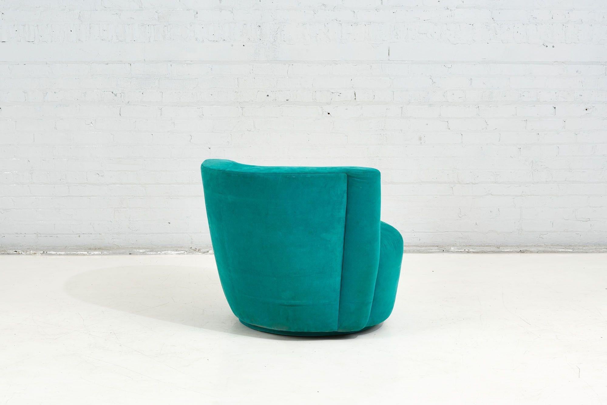 Late 20th Century Vladimir Kagan Nautilus Swivel Lounge Chair, 1990