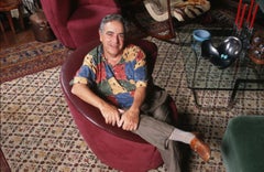 Vladimir Kagan Navy Blue Velvet Nautilus "Corkscrew" Chairs