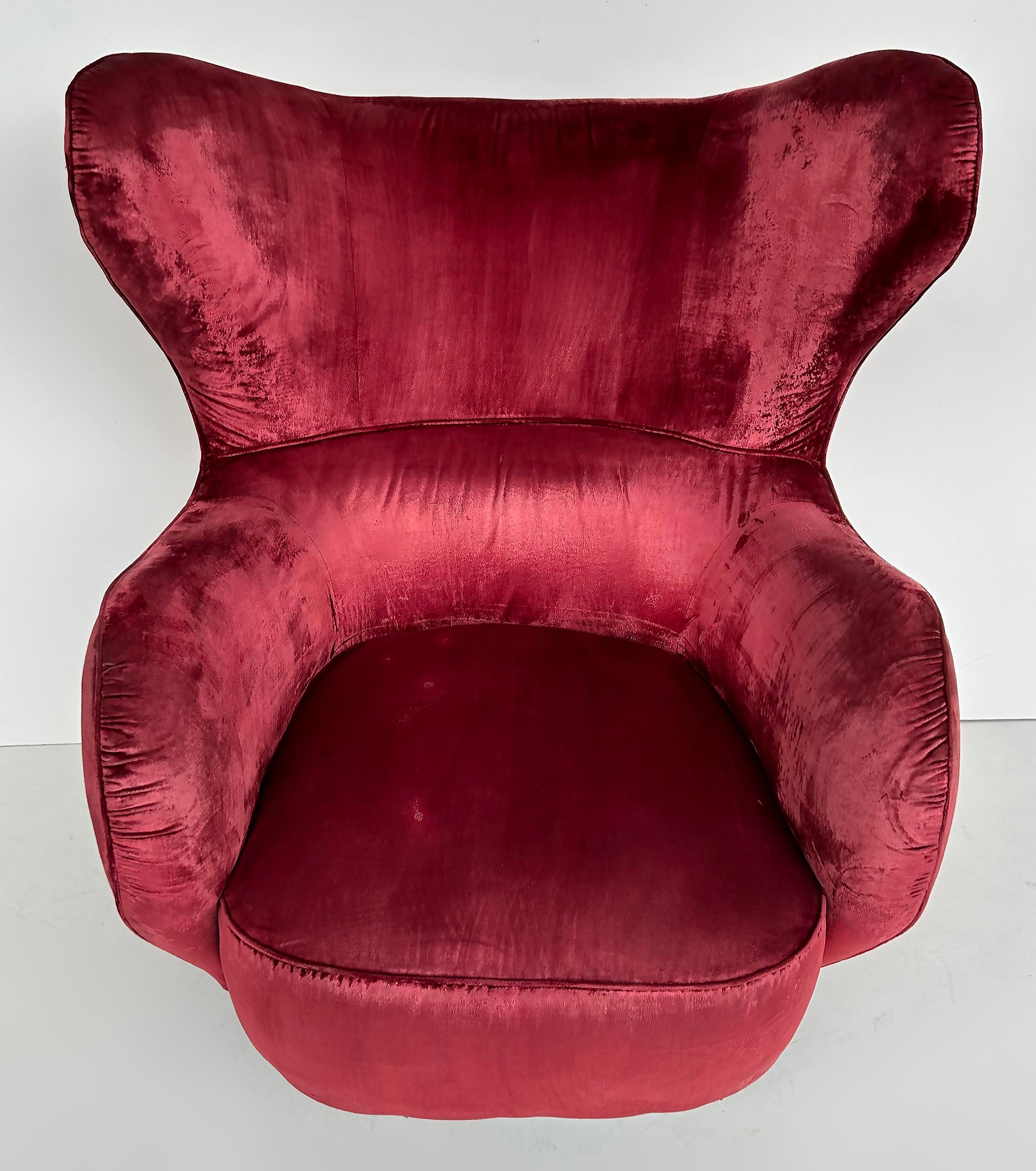 Chaise pivotante de la collection New York Vladimir Kagan avec tapisserie d'origine en vente 5