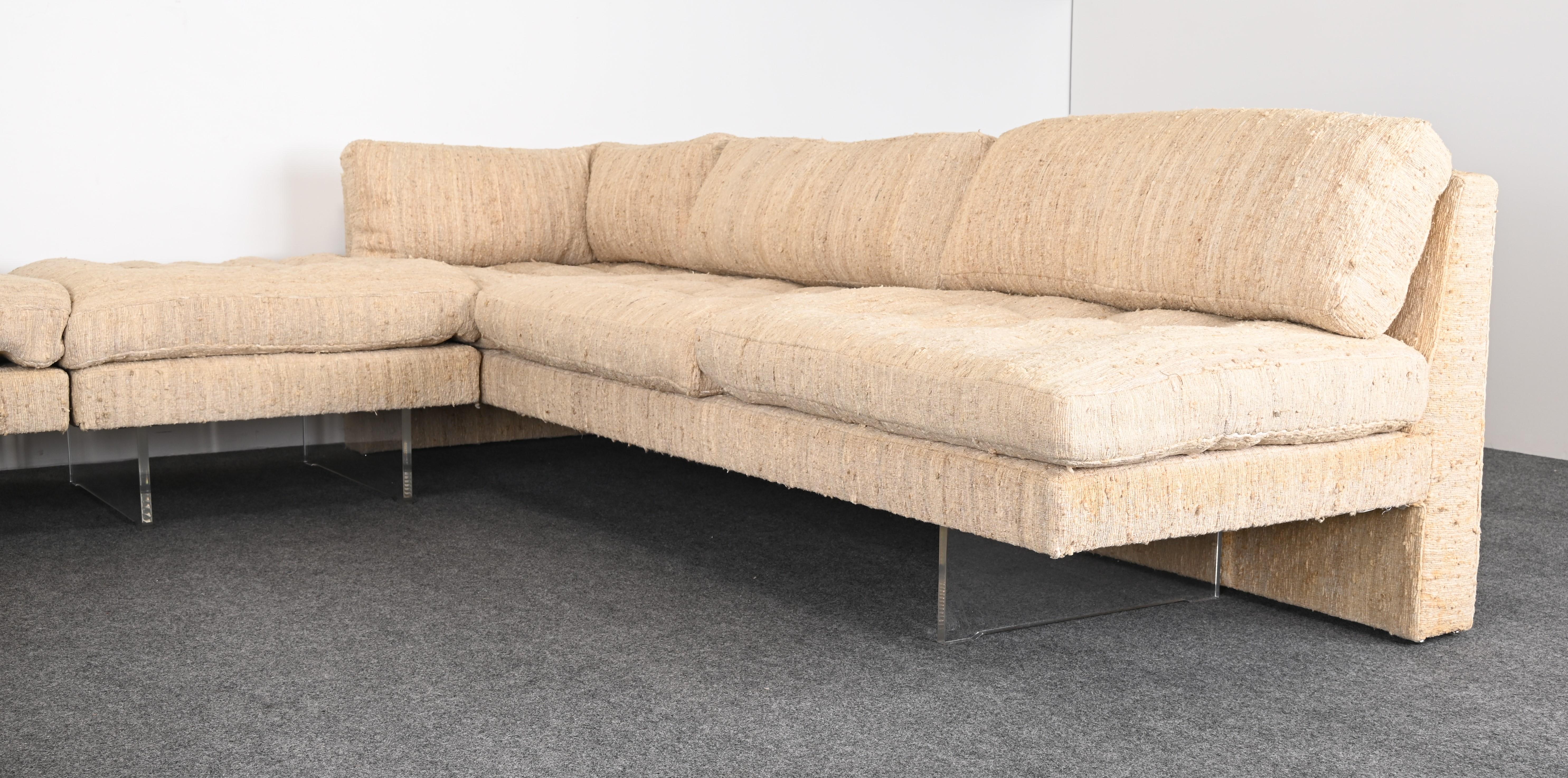 Vladimir Kagan Omnibus I Sectional Sofa with Two Ottomans, 1970s 4