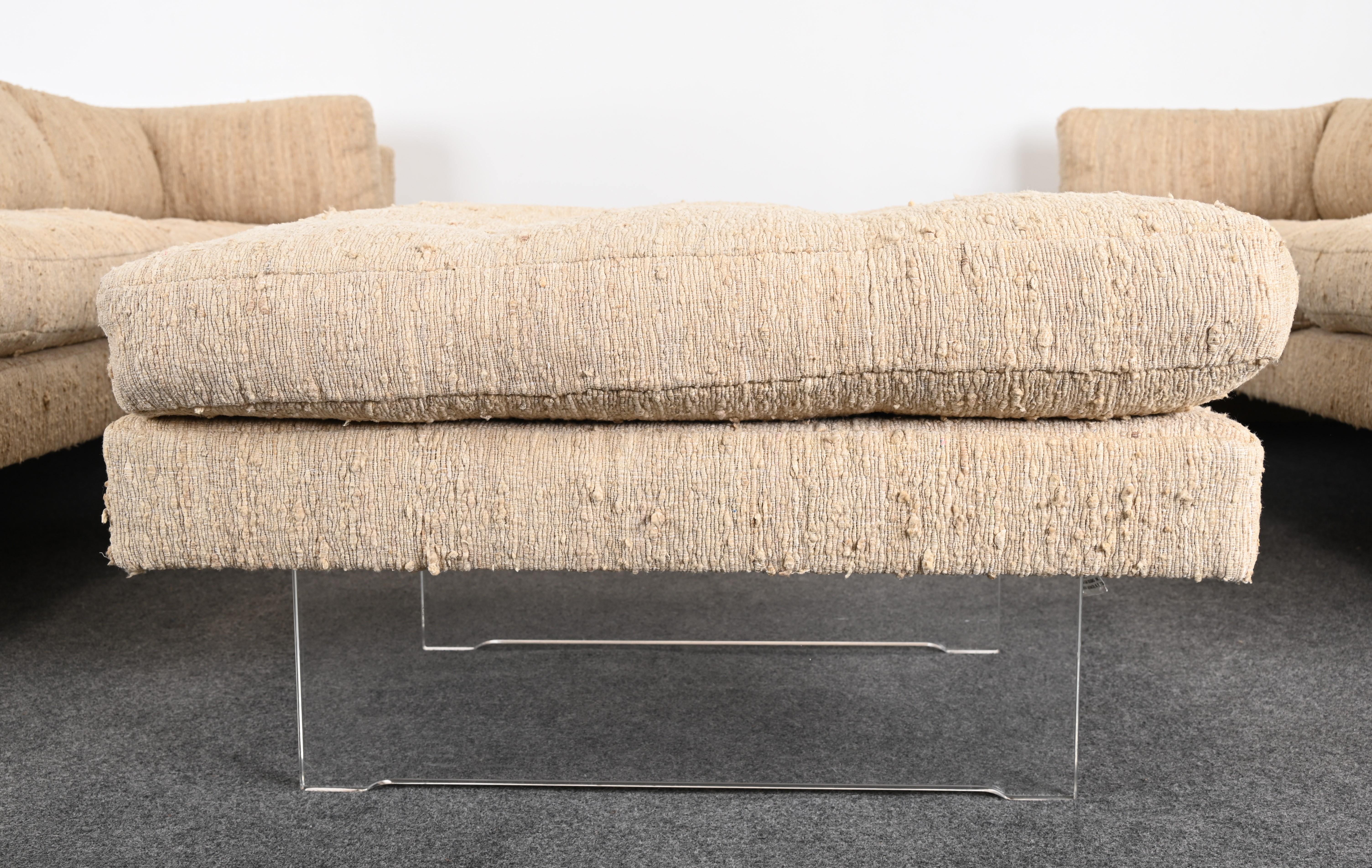 Vladimir Kagan Omnibus I Sectional Sofa with Two Ottomans, 1970s 8