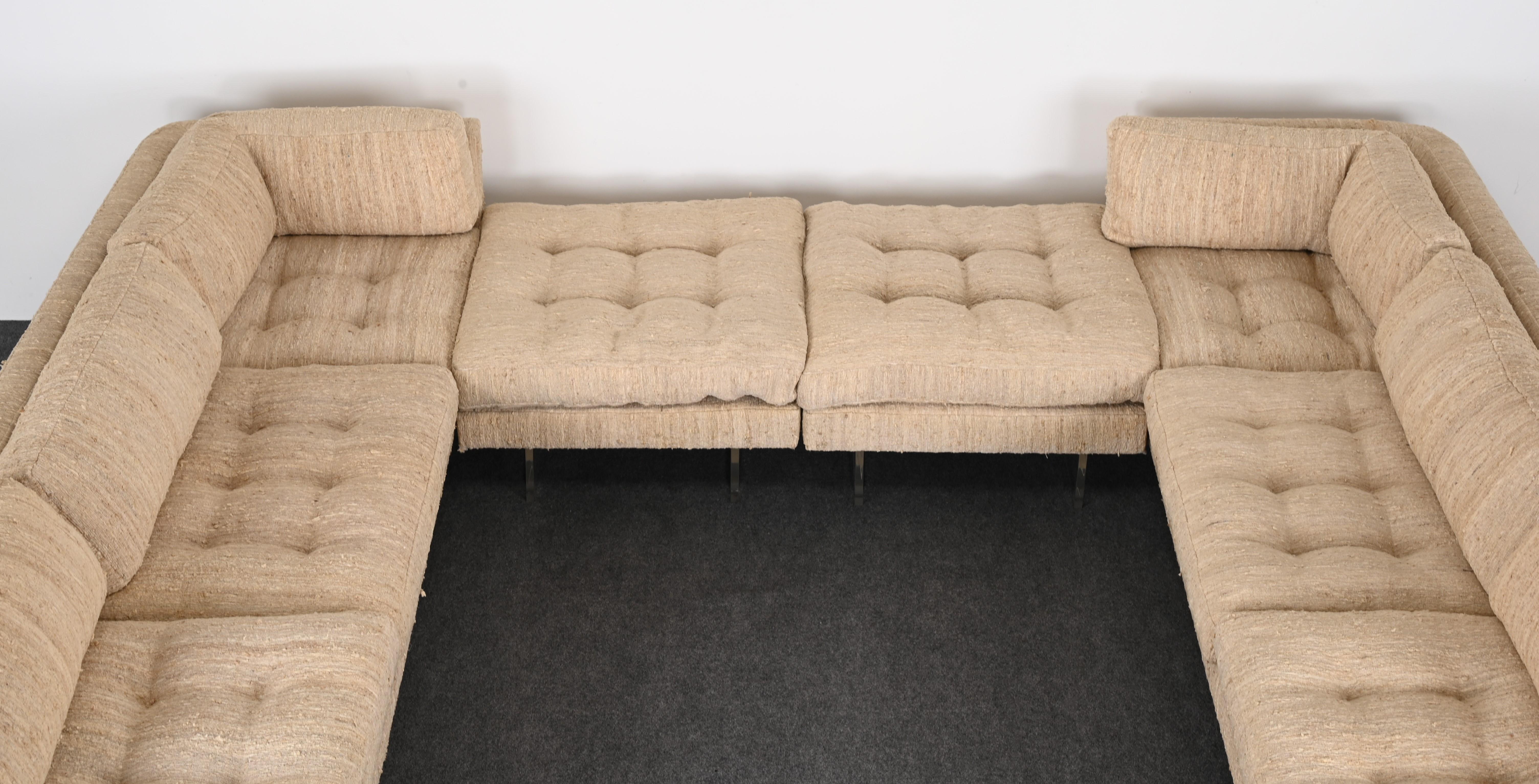 Late 20th Century Vladimir Kagan Omnibus I Sectional Sofa with Two Ottomans, 1970s