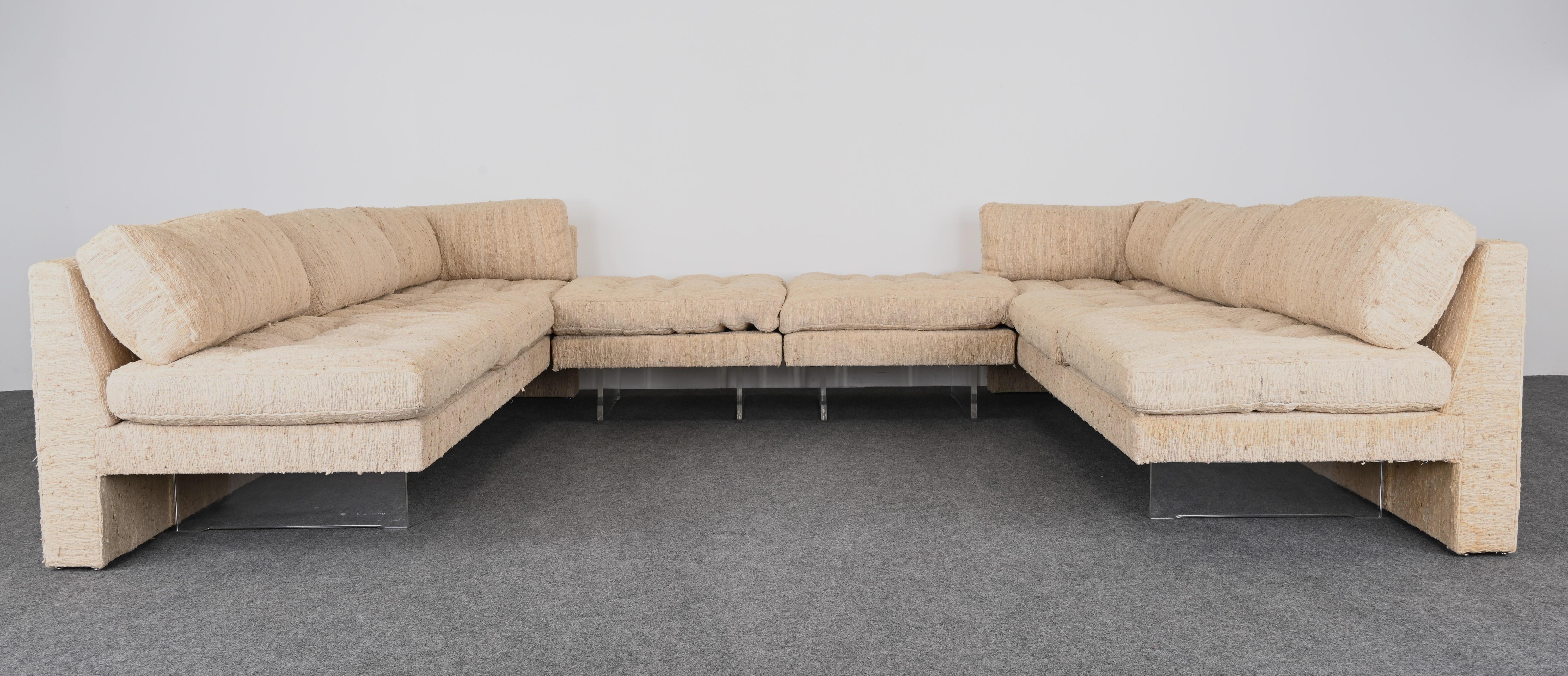 Vladimir Kagan Omnibus I Sectional Sofa with Two Ottomans, 1970s 2