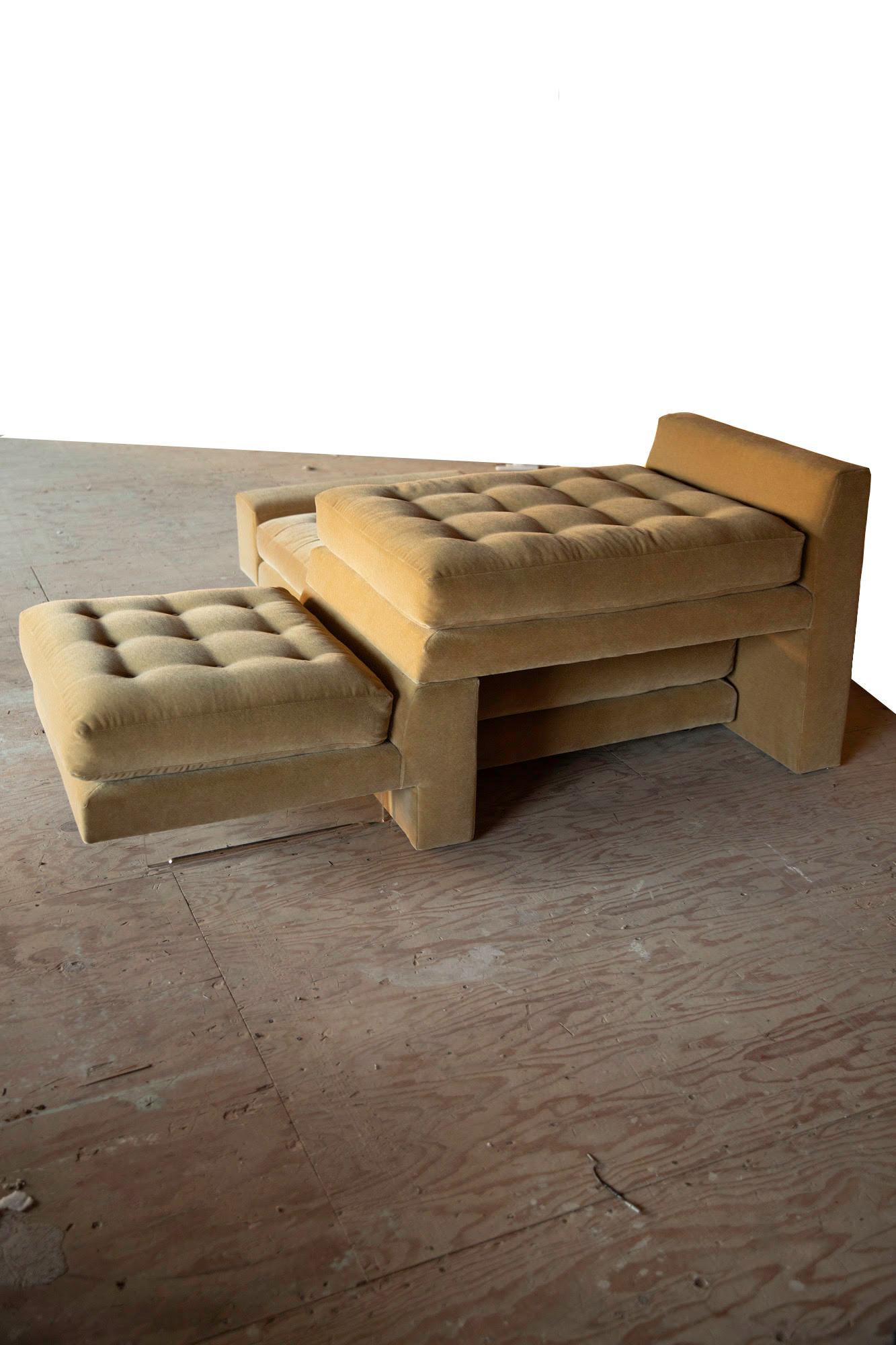 Hand-Crafted Vladimir Kagan Omnibus Modular Sofa in Mohair