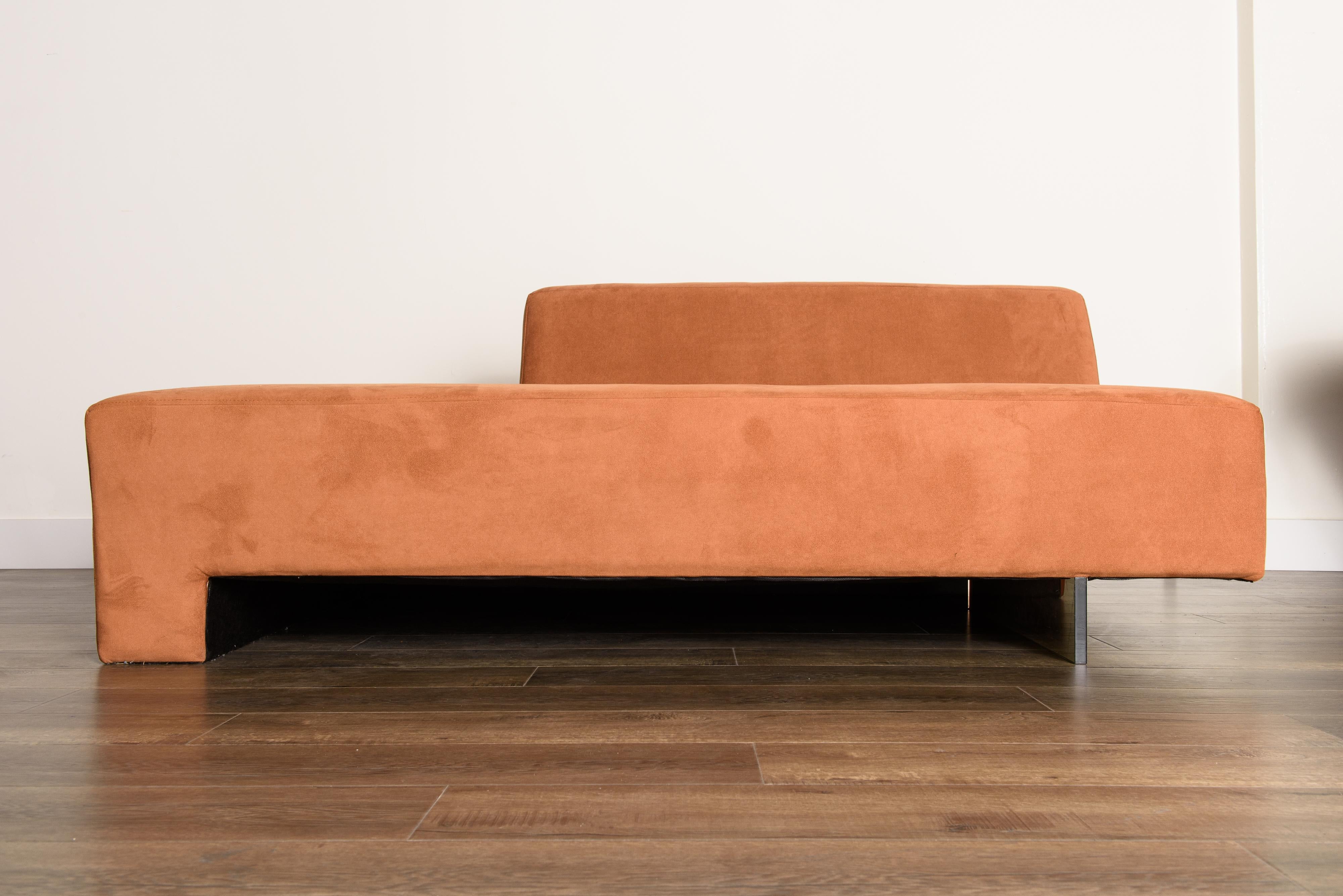 Fabric Vladimir Kagan 'Omnibus' Sectional Sofa with Lucite Legs, 1970s