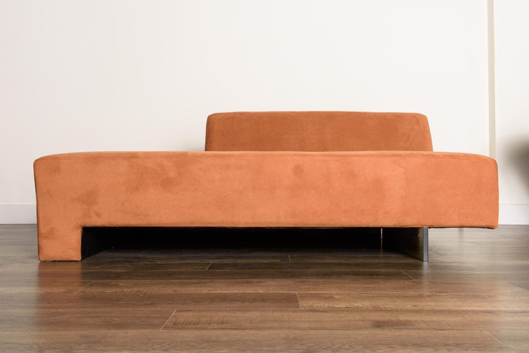 Fabric Vladimir Kagan 'Omnibus' Sectional Sofa with Lucite Legs, 1970s For Sale
