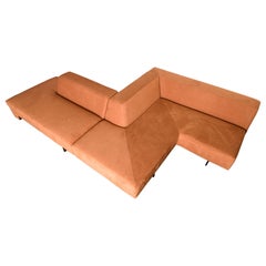 Vladimir Kagan 'Omnibus' Sectional Sofa with Lucite Legs, 1970s