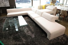 Vladimir Kagan Omnibus Sofa in Holly Hunt Great Outdoors White Boucle'