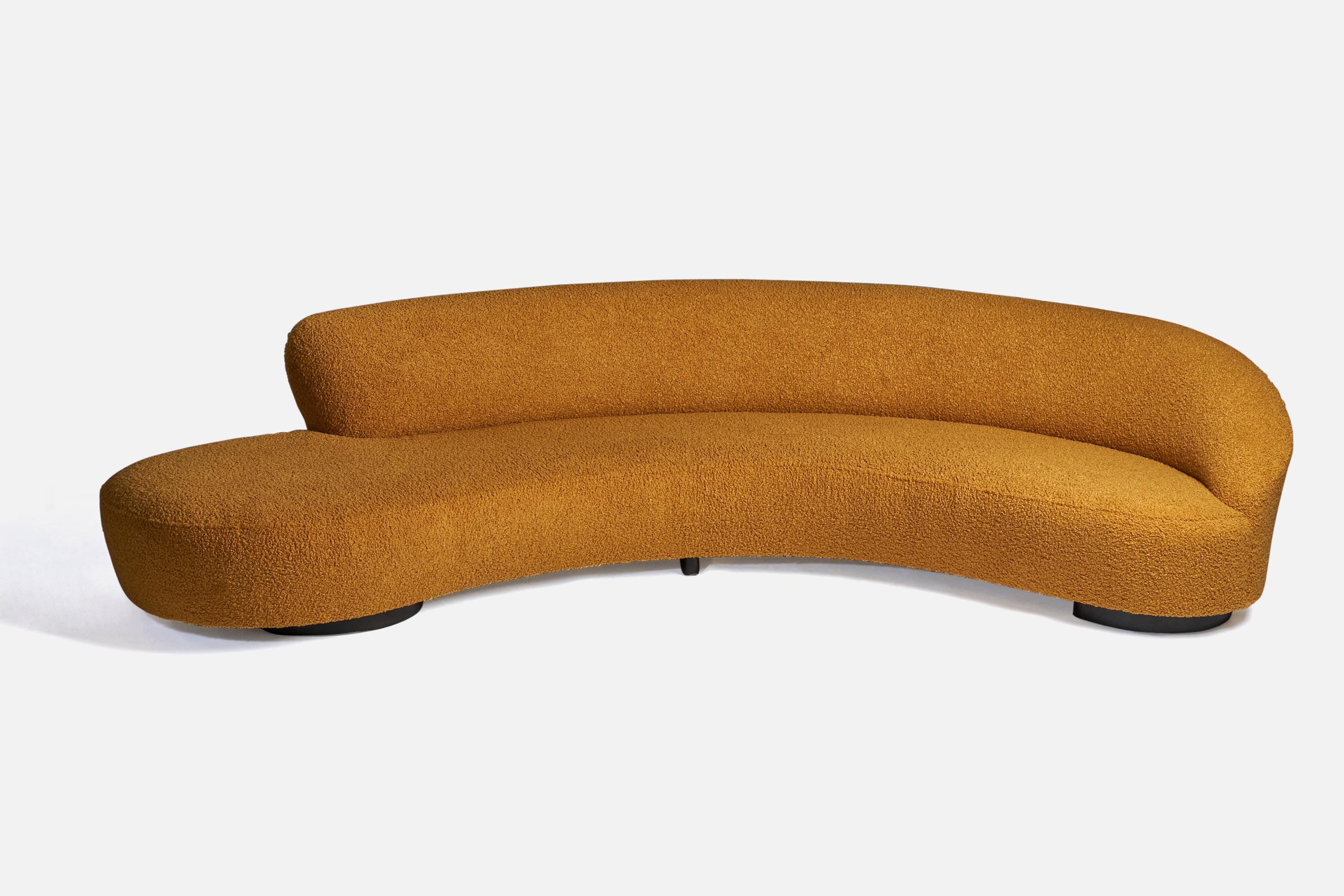 Vladimir Kagan, Organic Sofa, Fabric, Wood, USA, 2000s In Good Condition For Sale In High Point, NC