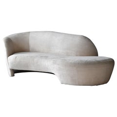 Vladimir Kagan, Organic Sofa, Original White Fabric, Weiman, America, 1980s