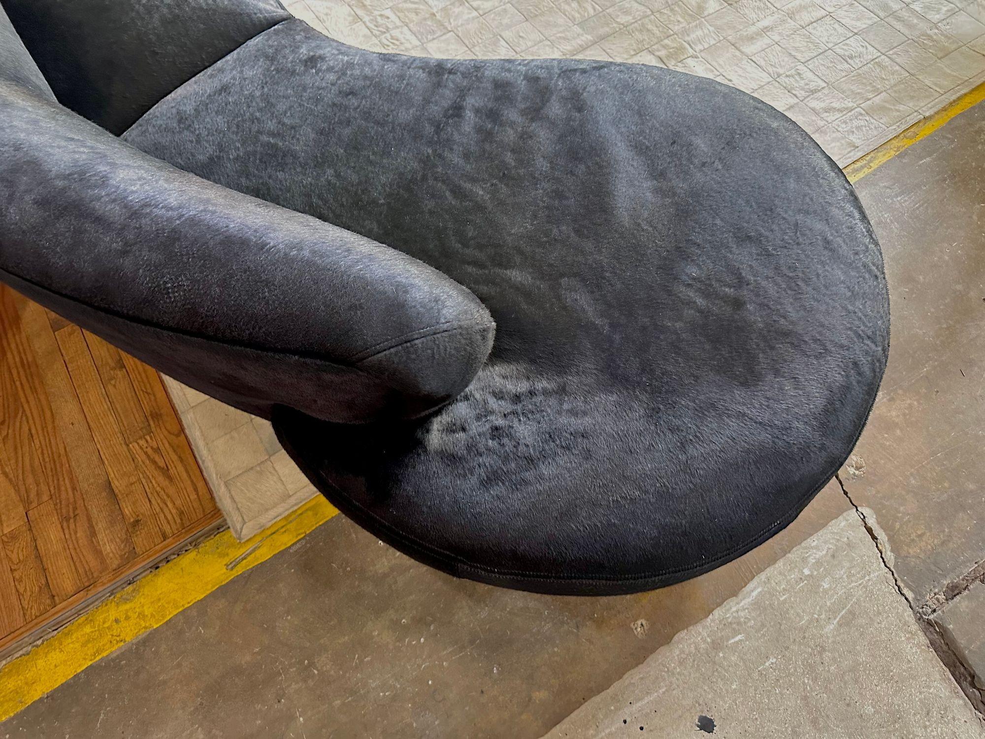 Vladimir Kagan Ponyfell Serpentine Sektional, 1990 im Angebot 3