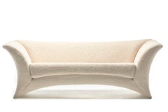Used Vladimir Kagan Post Modern Marilyn Sofa in Ivory White Bouclé