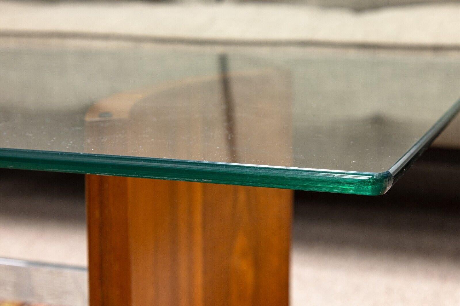 Vladimir Kagan Propeller Wood Chrome and Glass Mid Century Modern Coffee Table 3