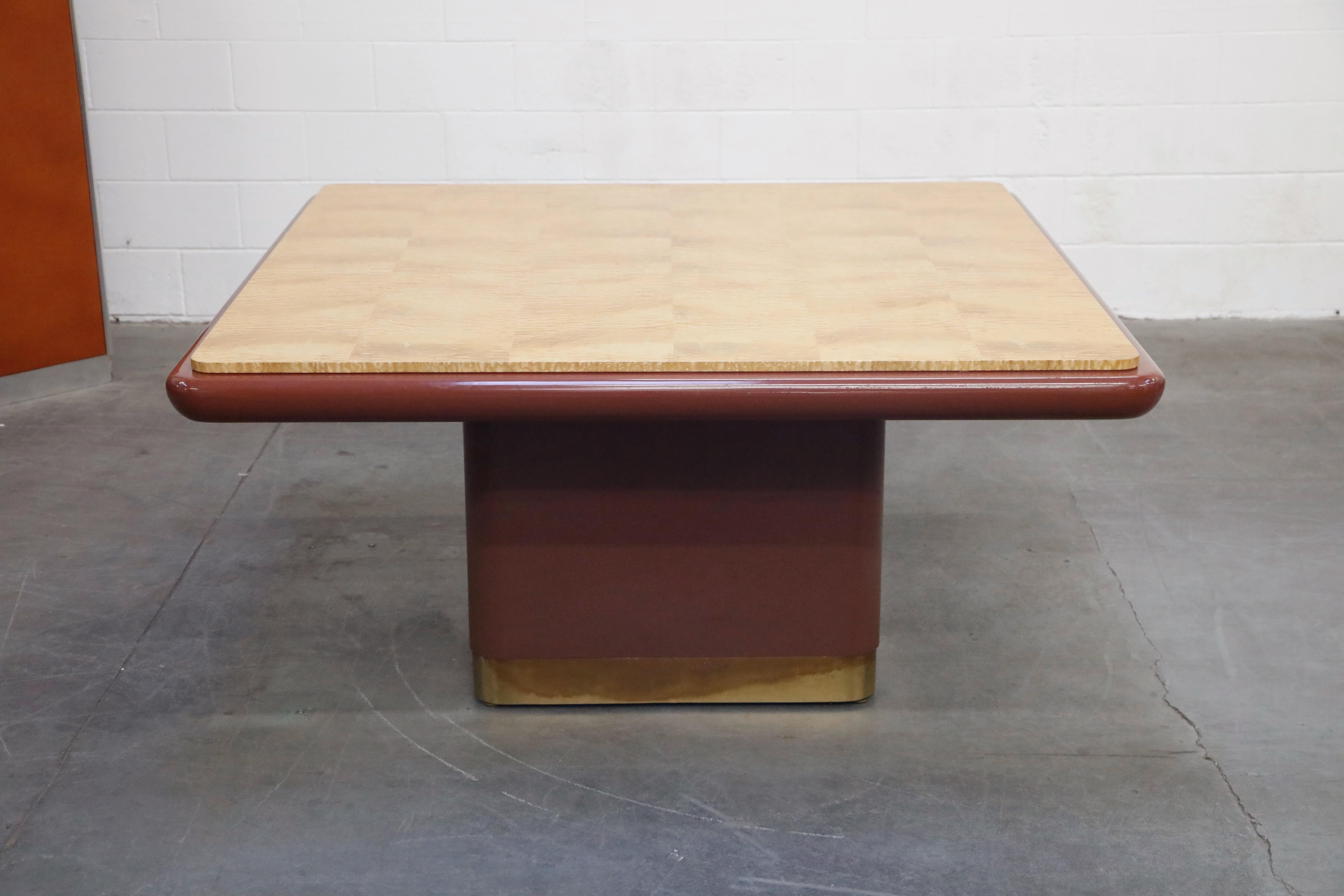 Vladimir Kagan Quilted Maple Large Dining or Conference Room Table, Signed For Sale 1