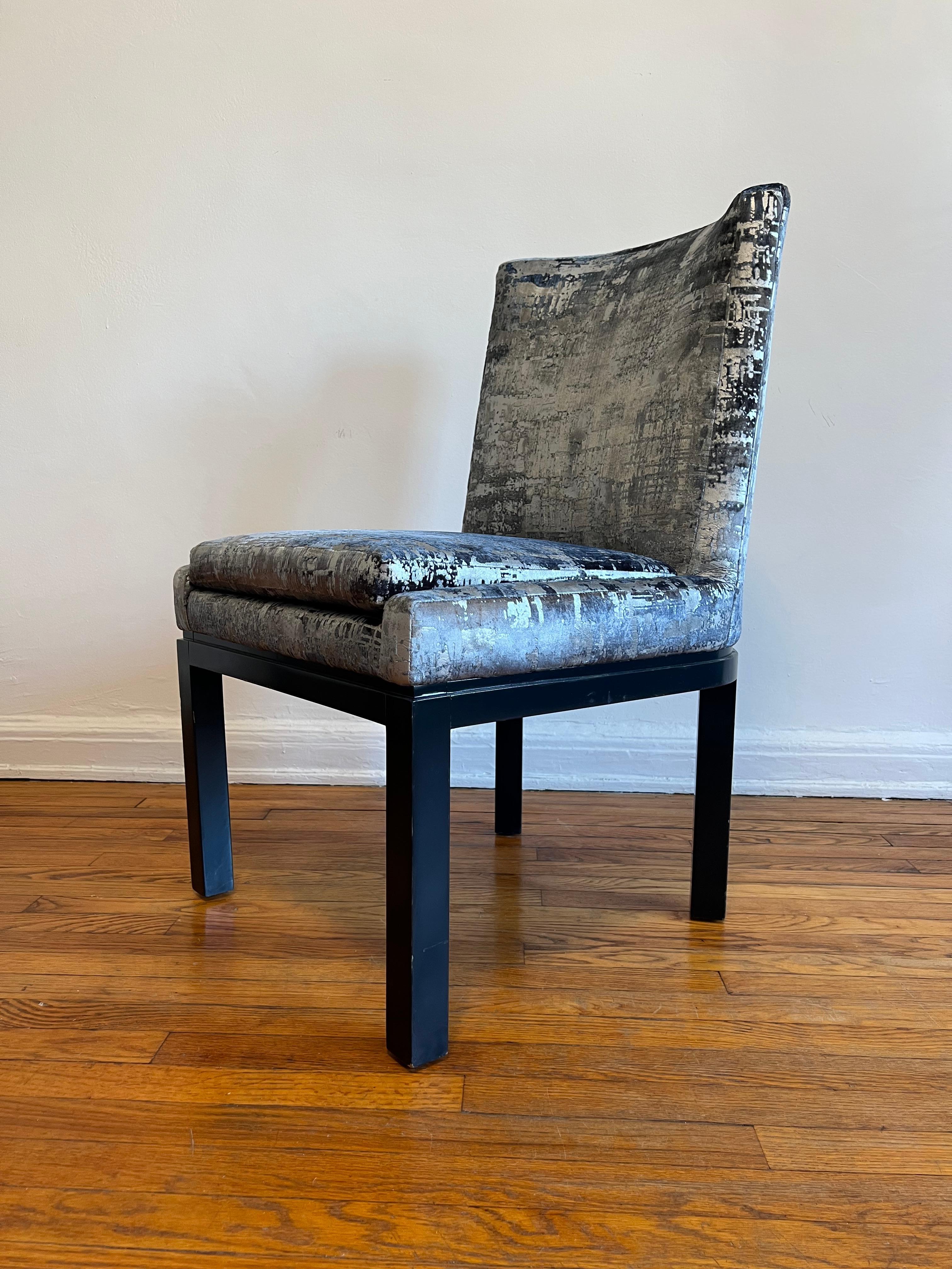Velvet Vladimir Kagan Rare 7311 Key Side Dining Chair For Sale