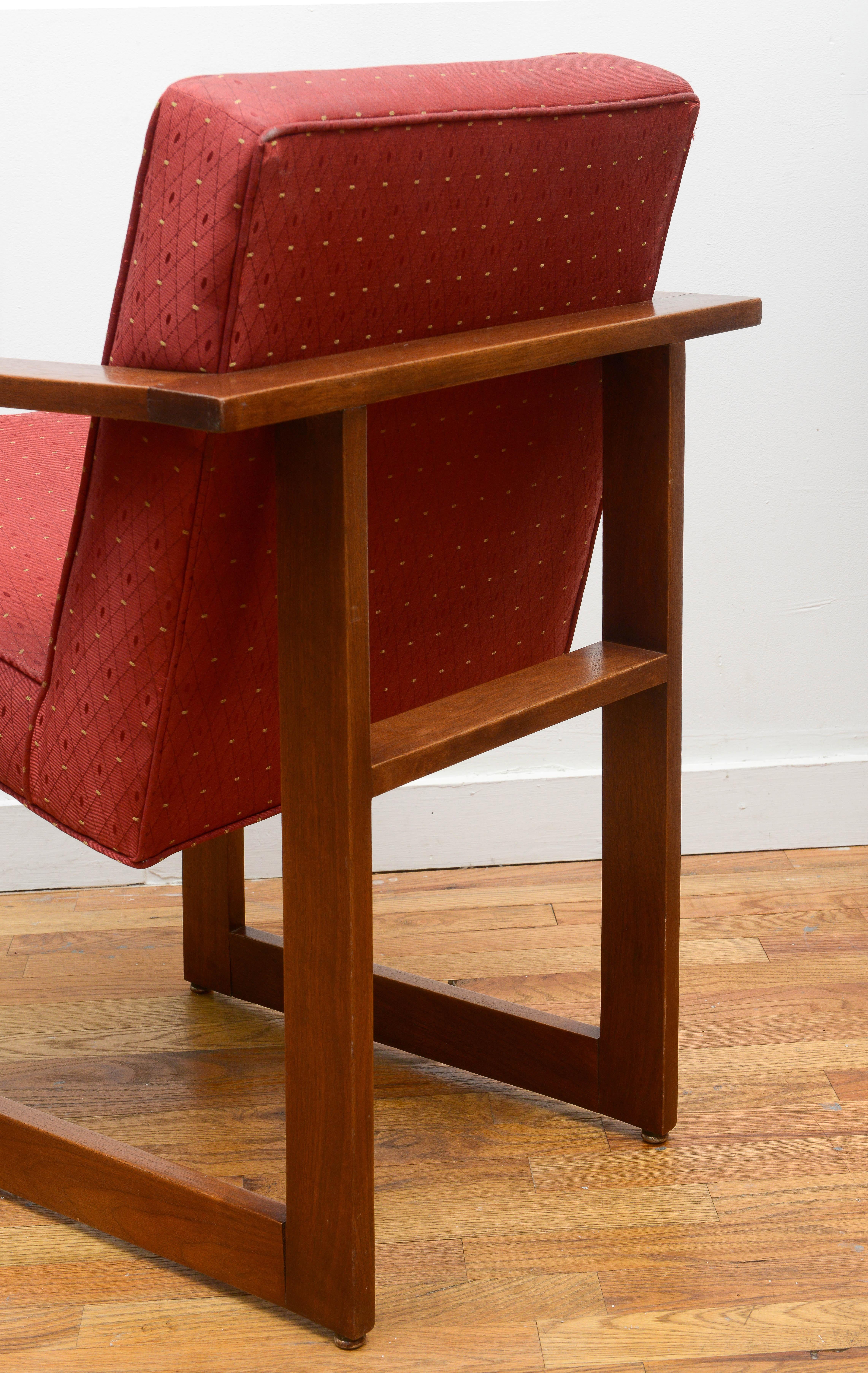 Rare fauteuil «ubiste » Vladimir Kagan en chêne des années 1960 en vente 2